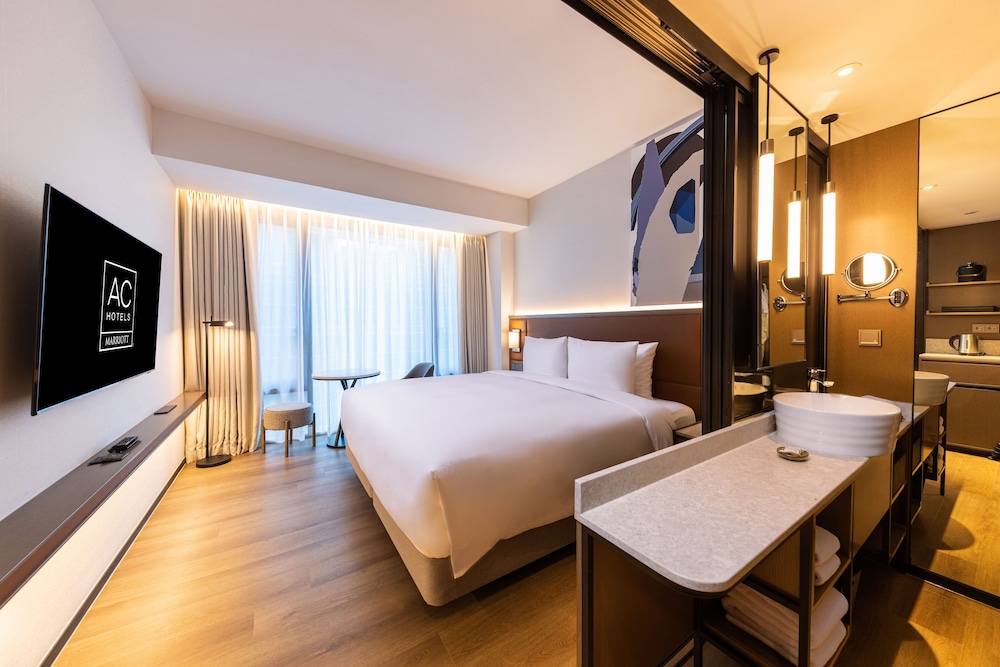 غرفة بريميير بسرير كوين بإطلالة على المدينة، AC Hotel by Marriott Seoul Gangnam 6/8