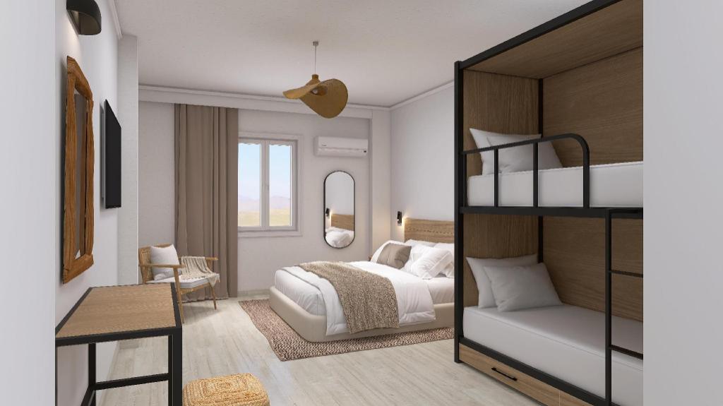 غرفة عائلية بشرفة، Pounda Resort Paros, a member of Radisson Individuals 2/6