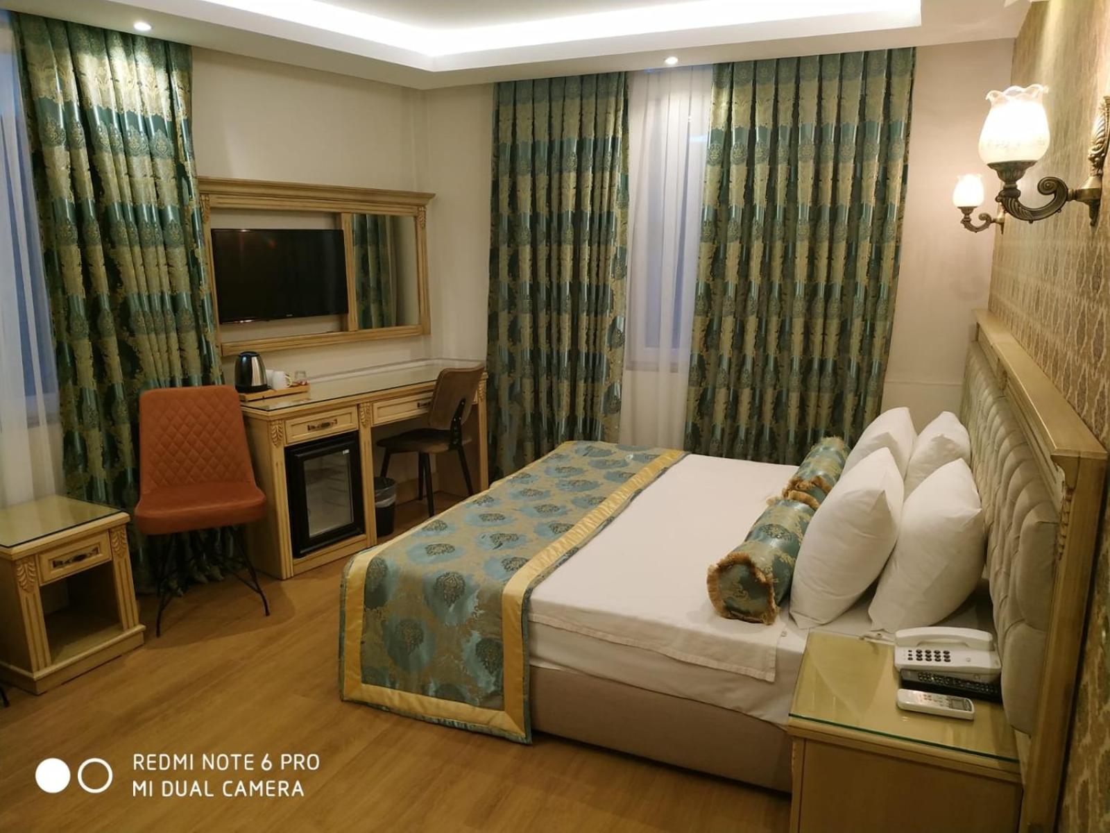 Blue, Double Bed, Mosque View