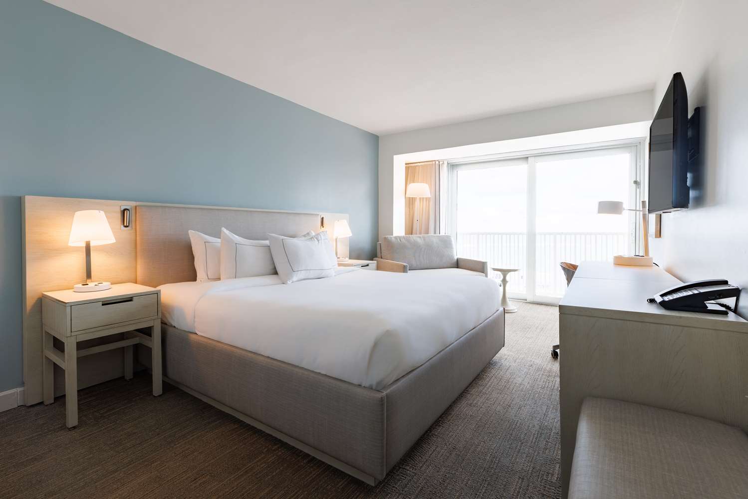Room, King Bed, Sofa, Blue Tower