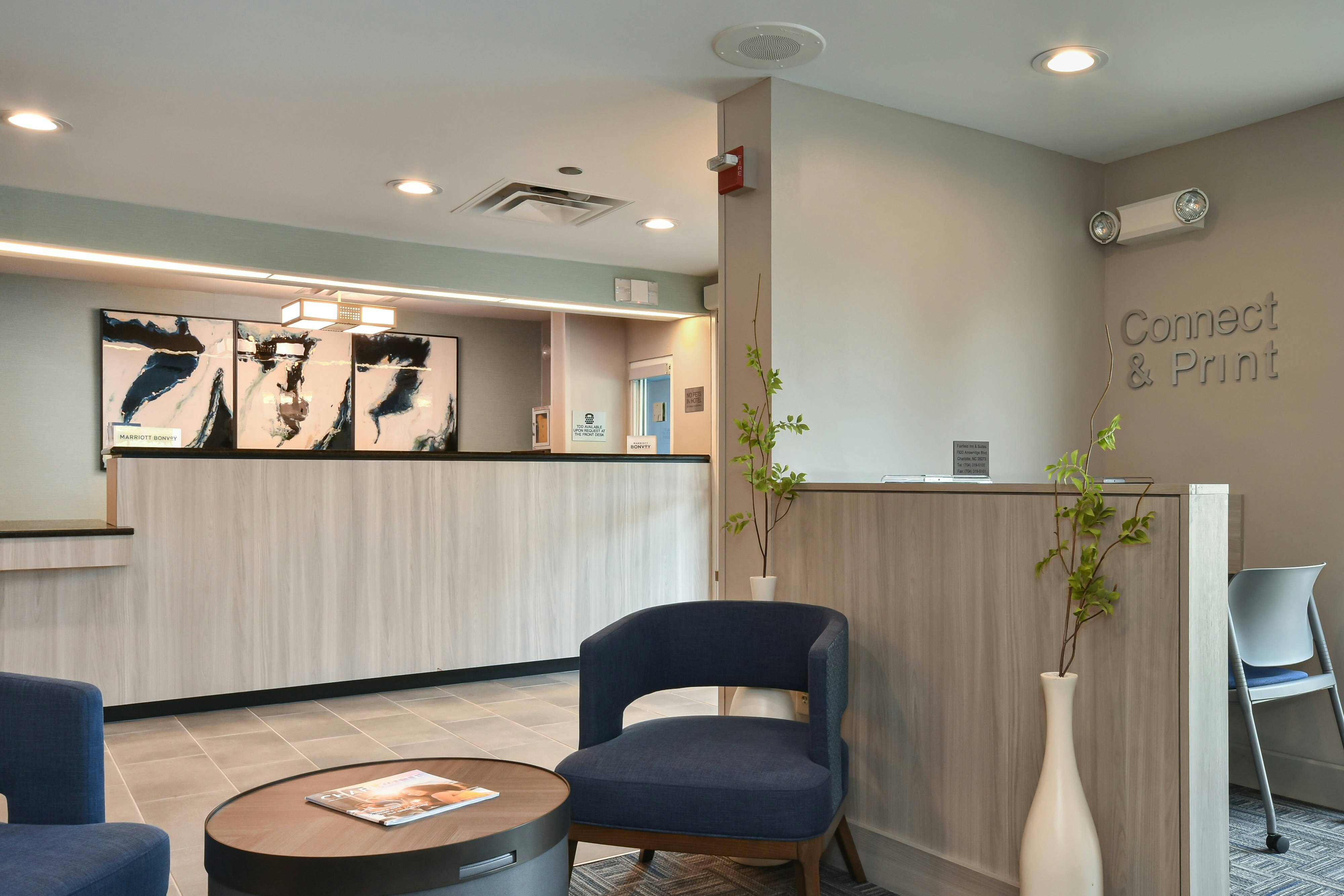 Lobby at Fairfield Inn Suites Charlotte Arrowood, CHARLOTTE - NC