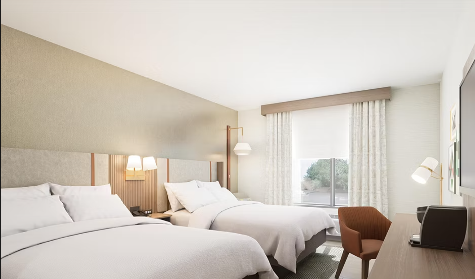 غرفة رباعية بسريرين كوين لذوي الإعاقة، Hotel RL Cleveland Airport West 2/4