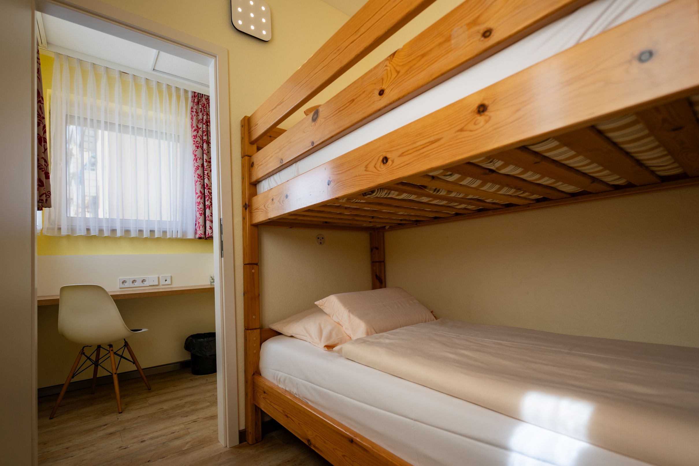 Semi Basement, Apartment, Bunk Bed, Queen Bed, Sofa, Living Area, Corner