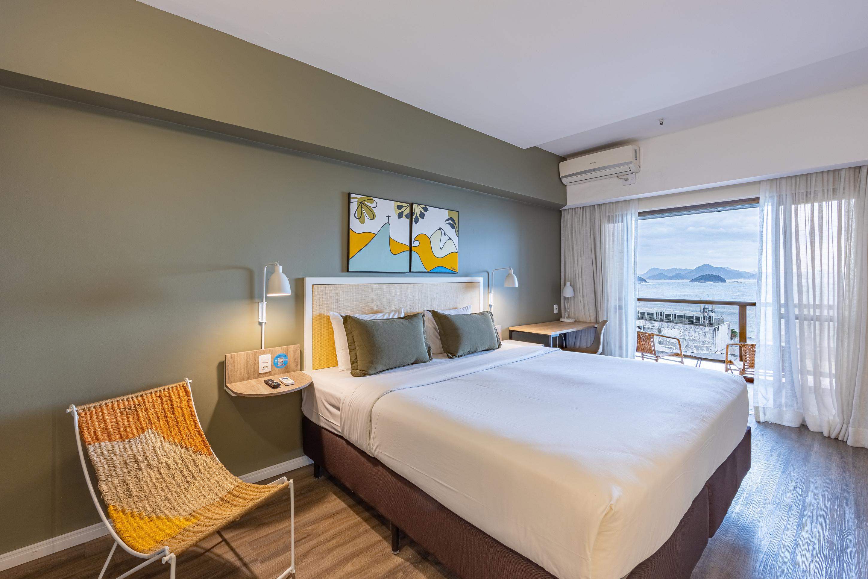 Deluxe, Double Bed, Partial Sea View, B&B Hotel Rio De Janeiro Copacabana Posto 5 3/5