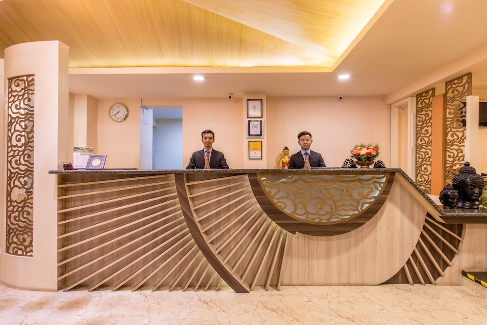 Lobby at Moon Light Hotel, KATHMANDU