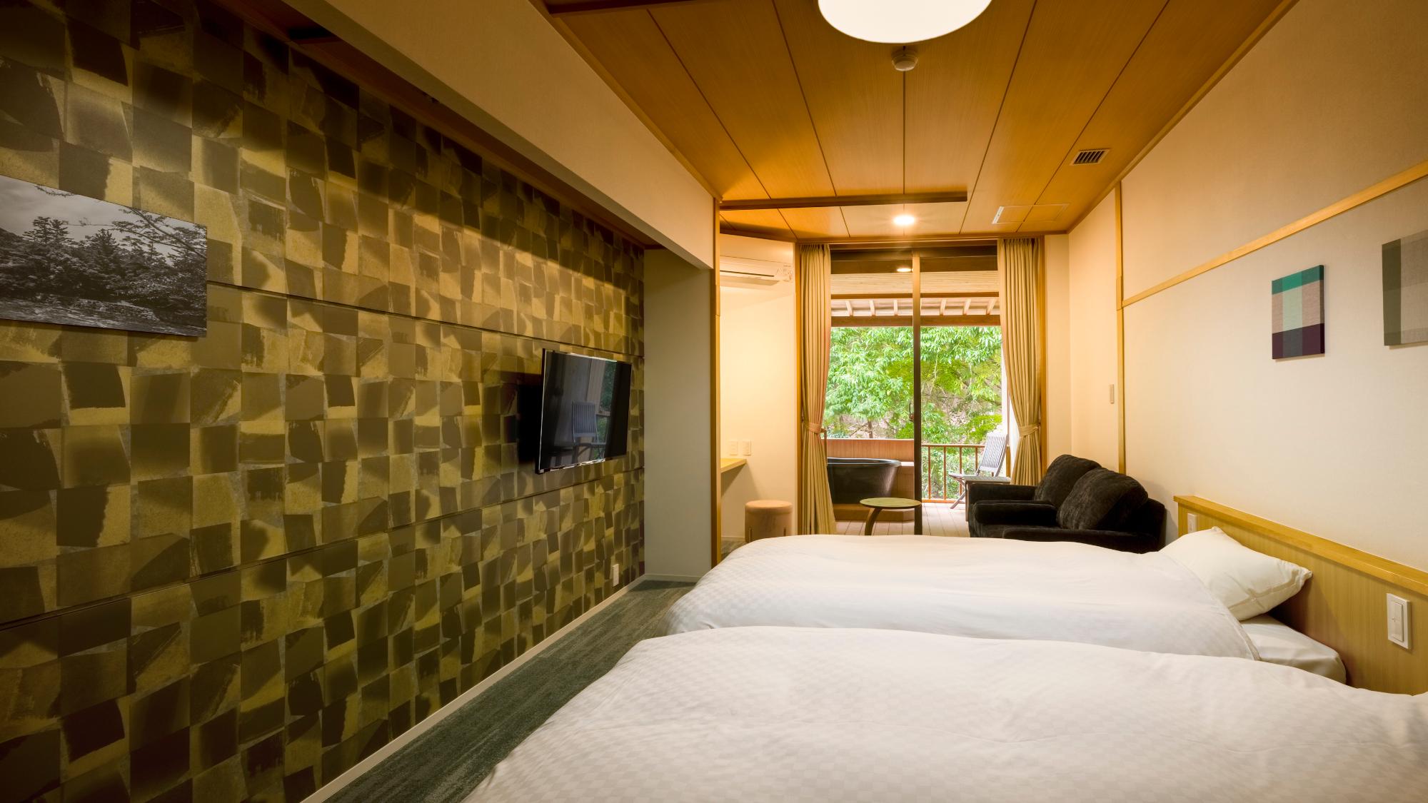 Renovated, Semi Room, Forest, Semi Double Bed, Outdoor Bath