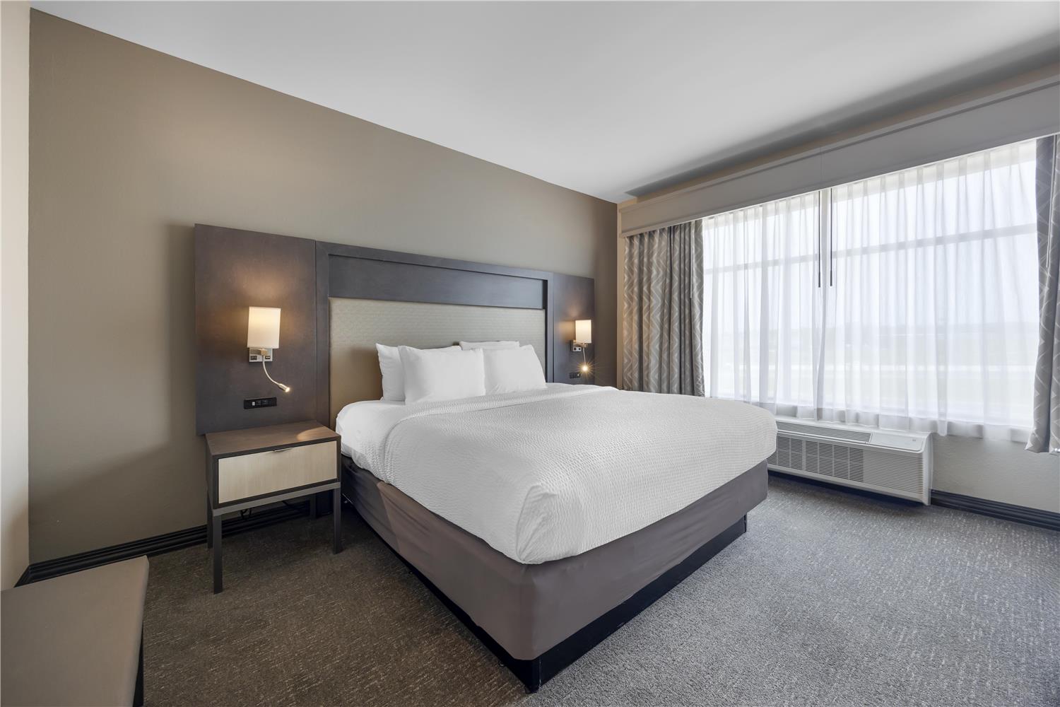 جناح بسرير كينج مع أريكة بمطبخ