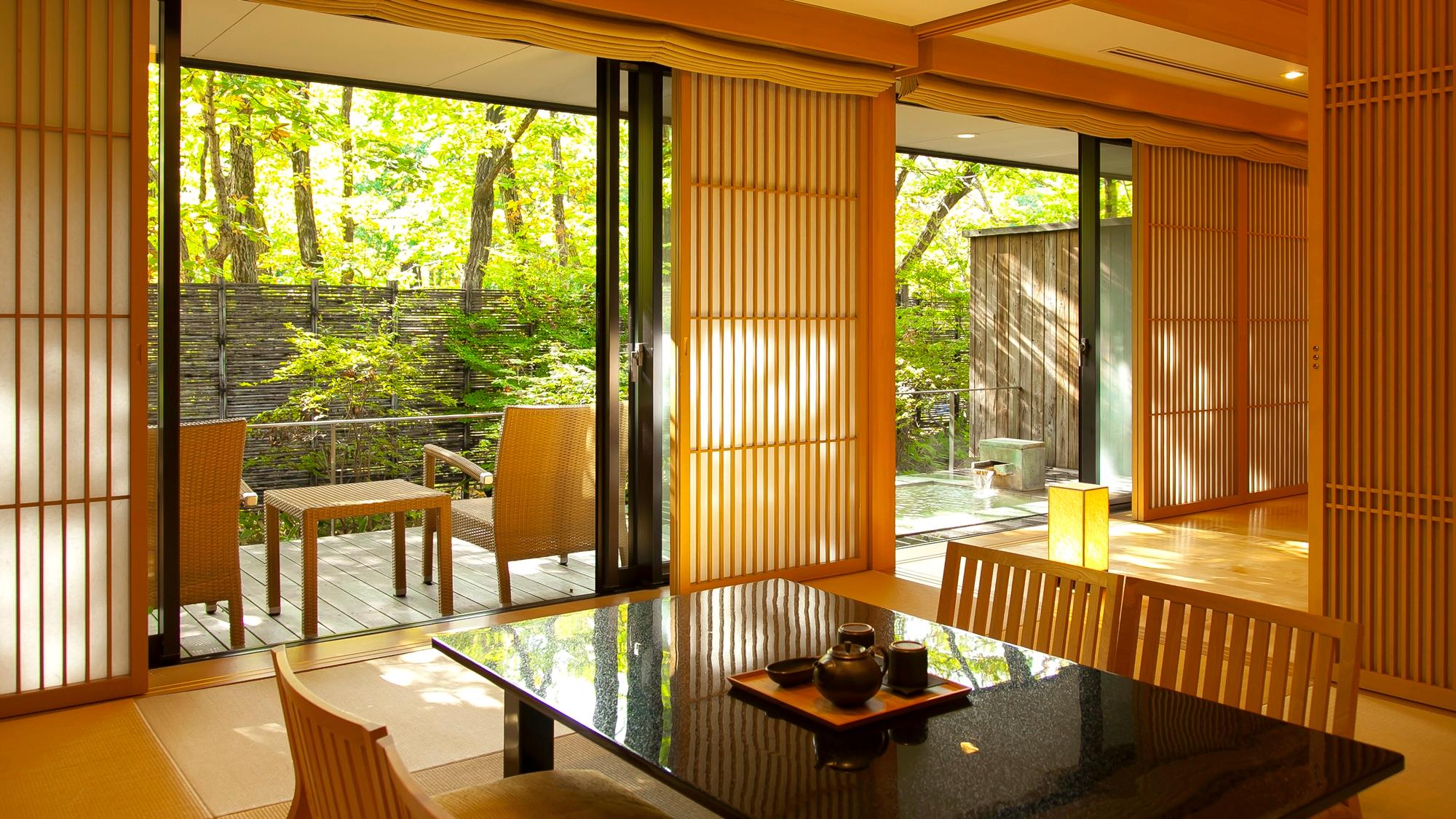 Japanese Western, Spa, Deluxe, Suite, Twin Beds, Garden View