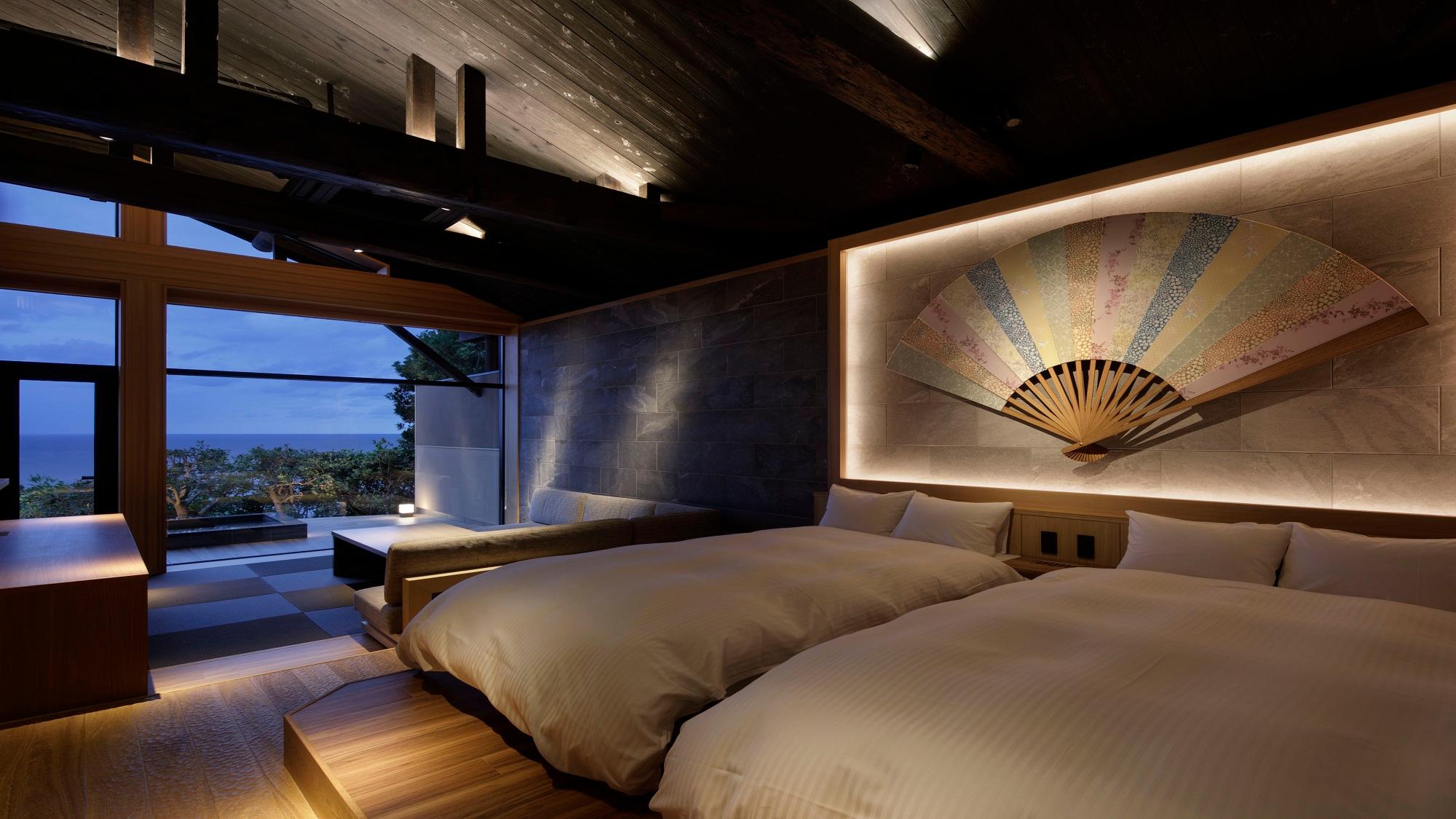 Japanese Western, San, Guest Room, Suite, Ocean View, Outdoor Bath