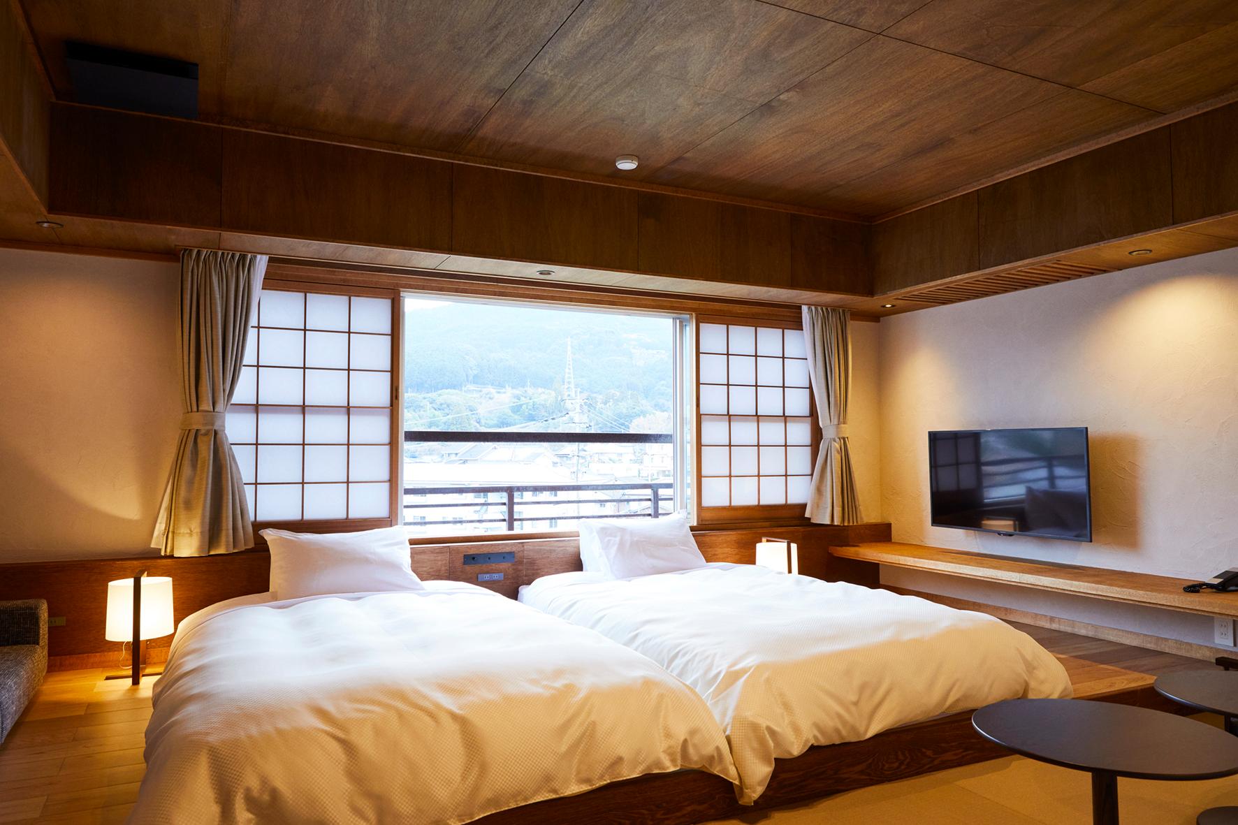 Interior, Japanese Western, 2 Semi Double Beds, 2 Futon Beds, Indoor Spring Bath