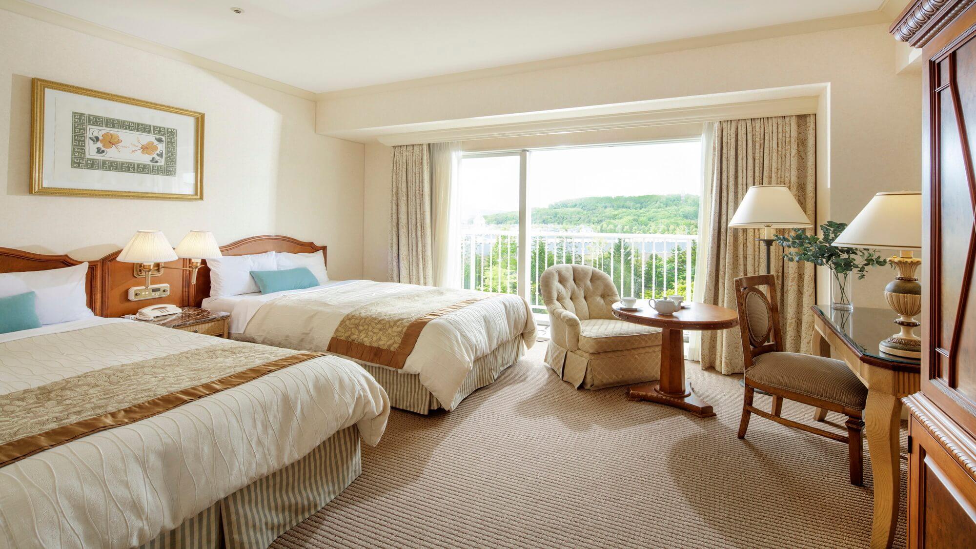 Comfort, Twin Beds, Garden View