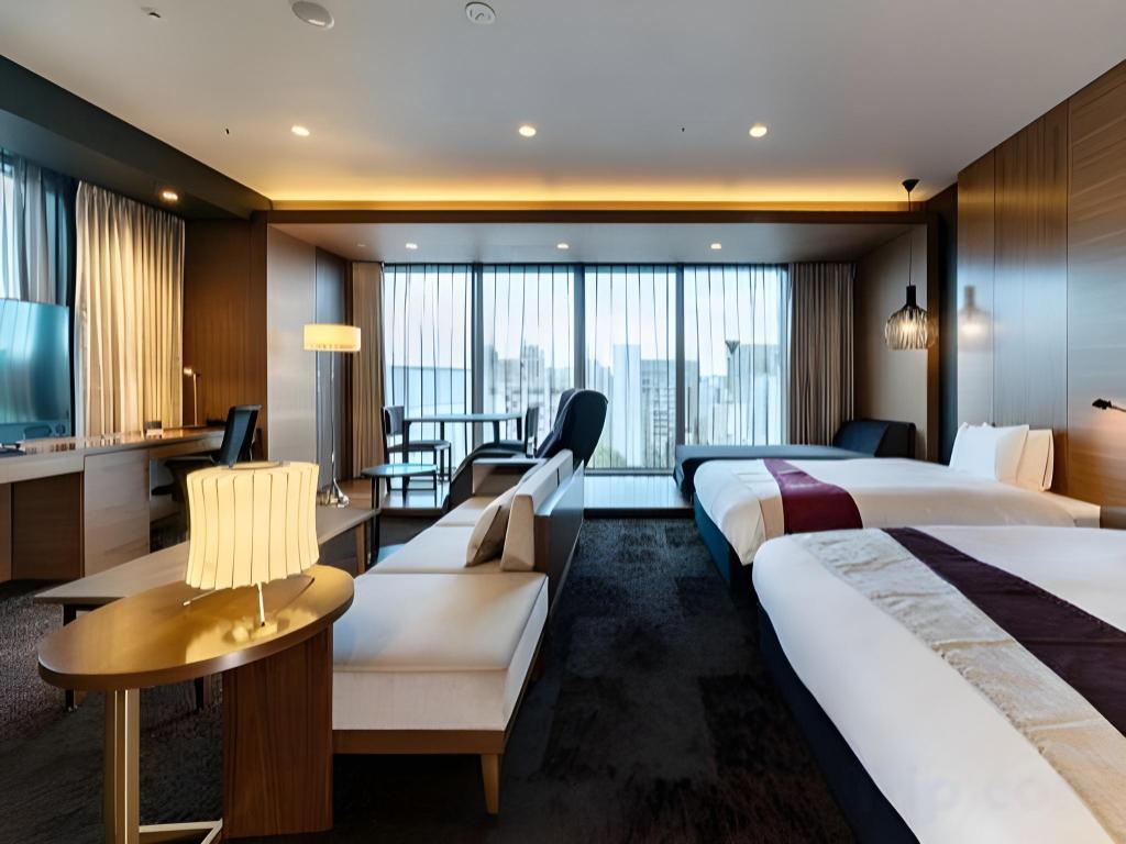 غرفة بسريرين مزدوجين للمدخنين، Daiwa Roynet Hotel Hakata Reisen Premier 3/6