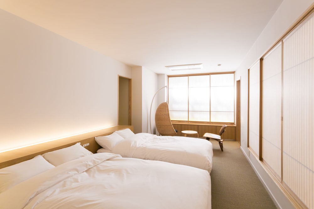 Japanese Western, Modern, Aoi, Futon Bed, Twin Beds, Cypress Bath