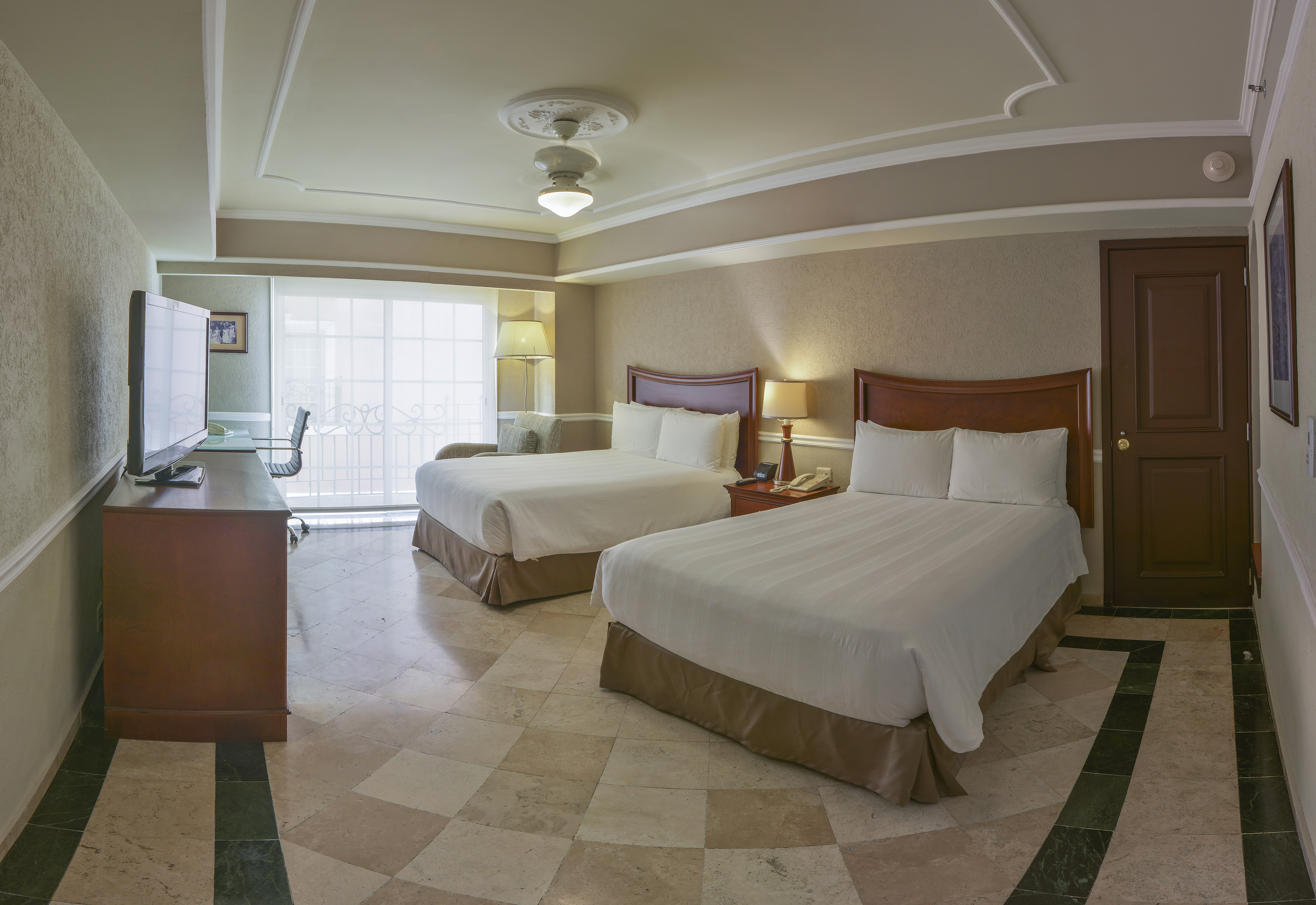 DESIGN, COLONIAL, 2 DOUBLE BEDS, TERRACE