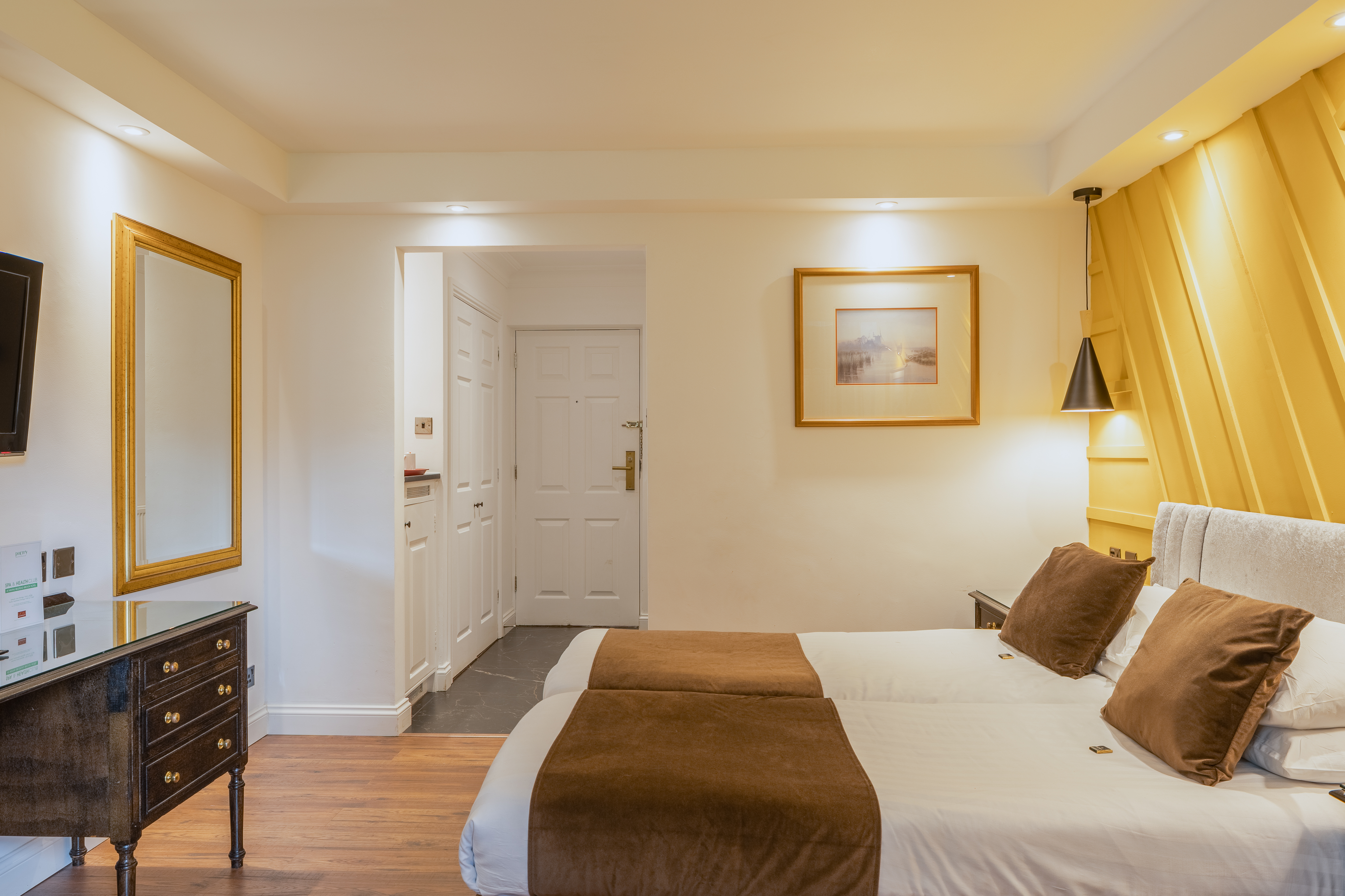 غرفة بسريرين منفصلين بإطلالة على الحديقة، Muthu Belstead Brook Hotel 5/5