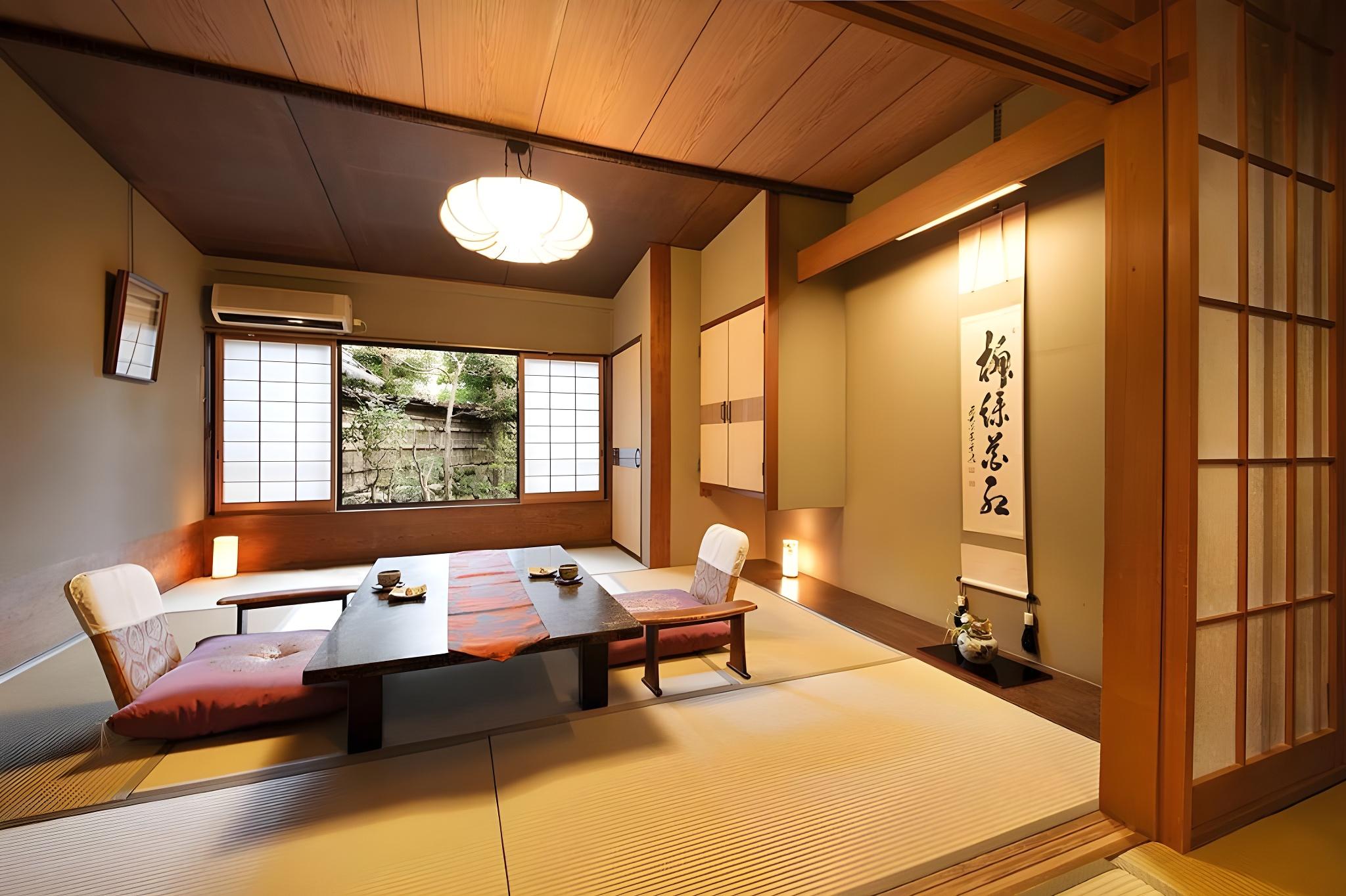 Japanese, Twin Beds, Shared Bathroom