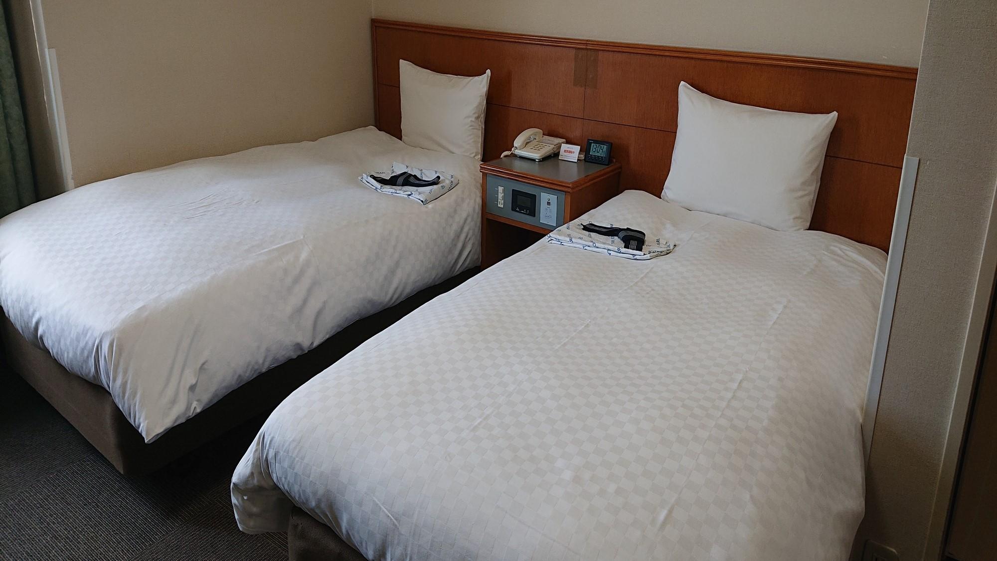 Standard, Twin Beds, Night View, Smoking