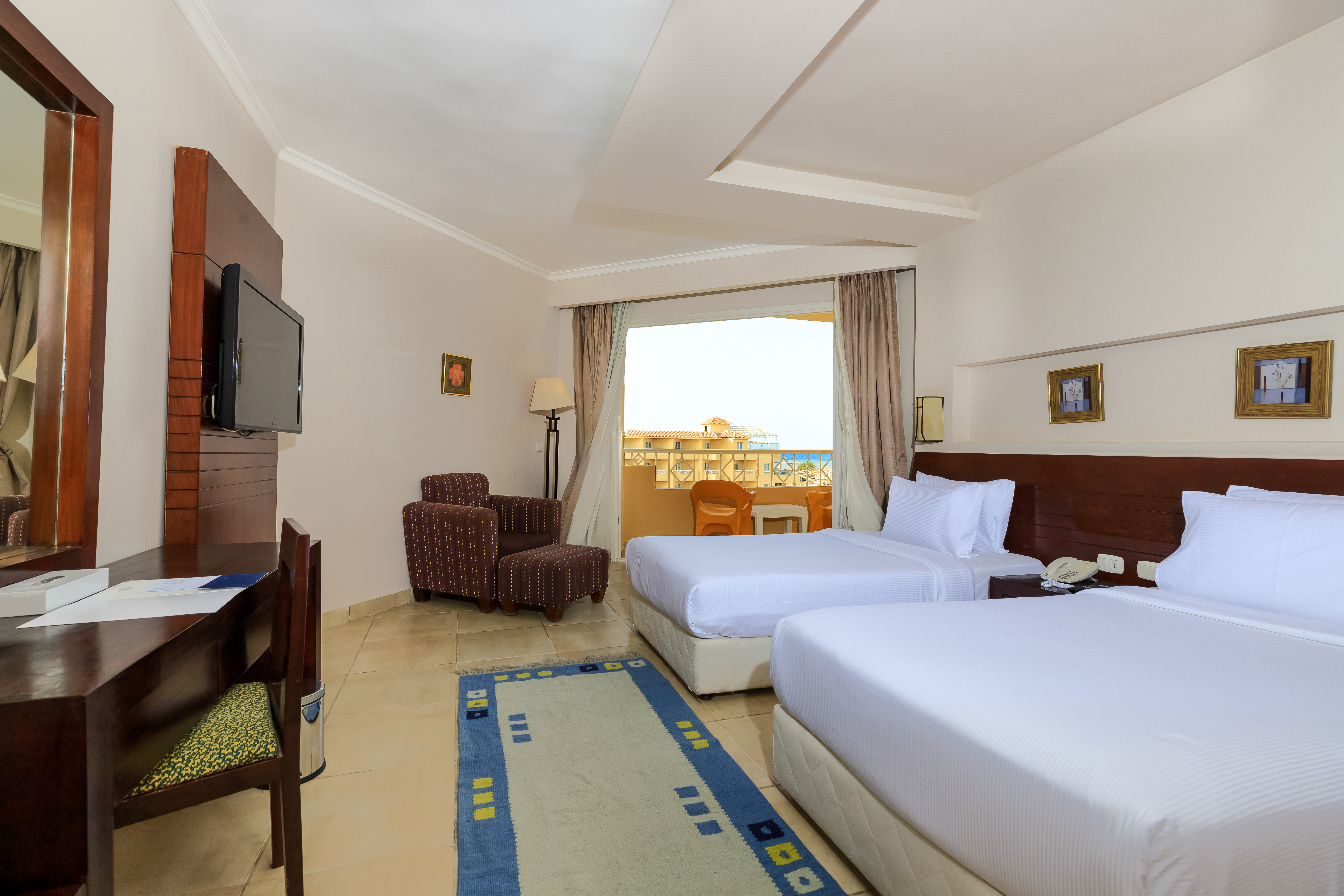 غرفة ديلوكس بإطلالة على البحر، Amwaj Beach Club Abu Soma 3/5