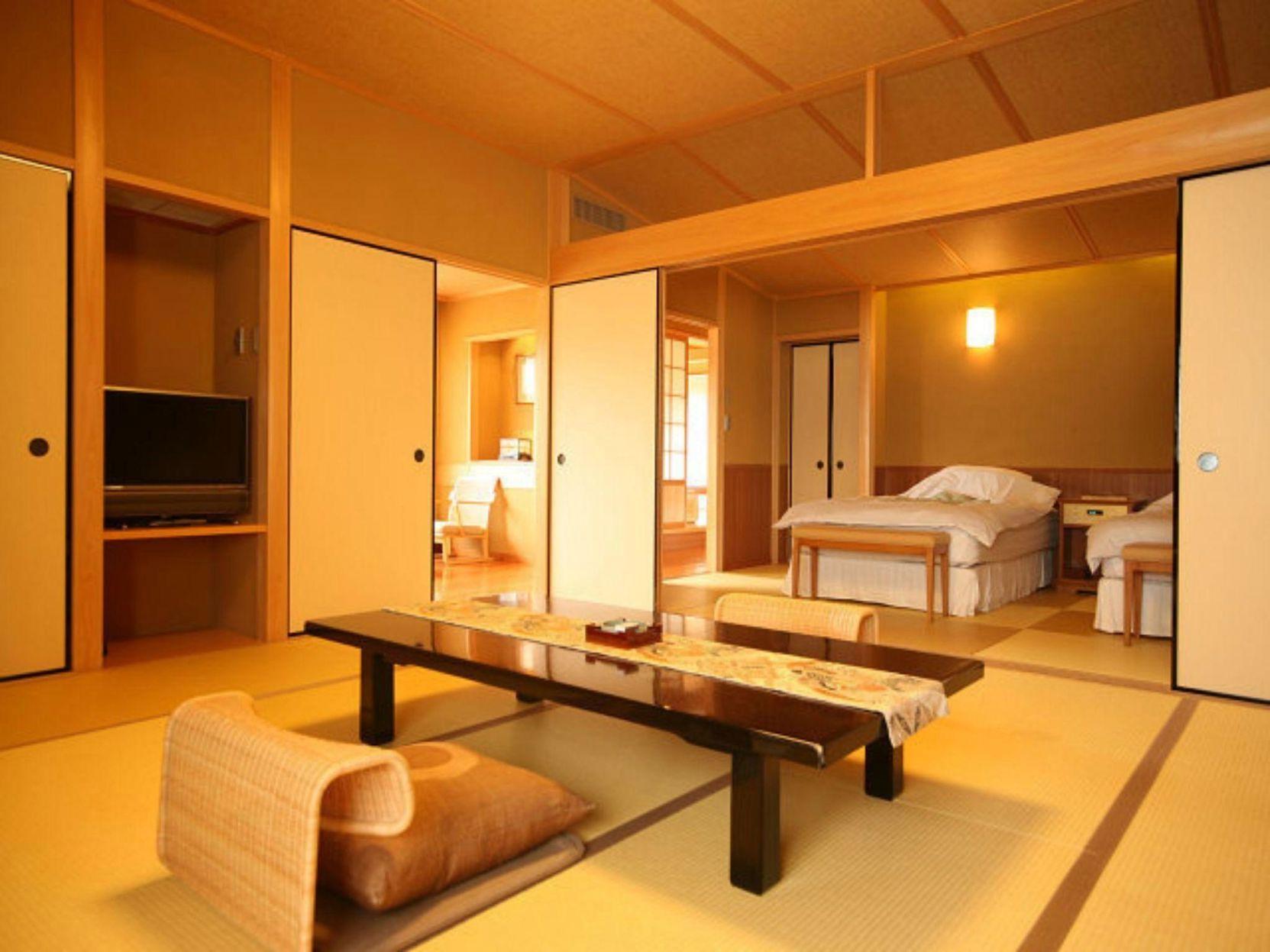 Japanese Western, Gold, Water, Suite, Twin Beds, Outdoor Bath