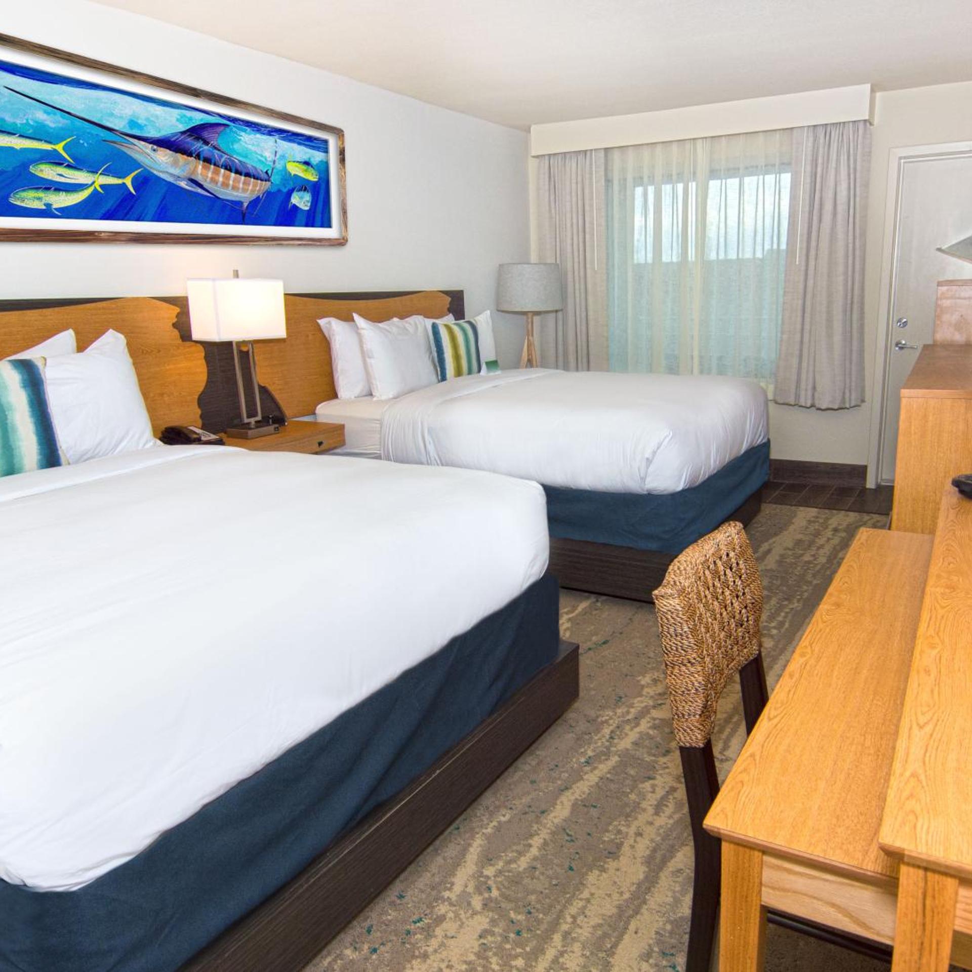 Room, 2 Queen Beds, Partial Ocean View, Balcony