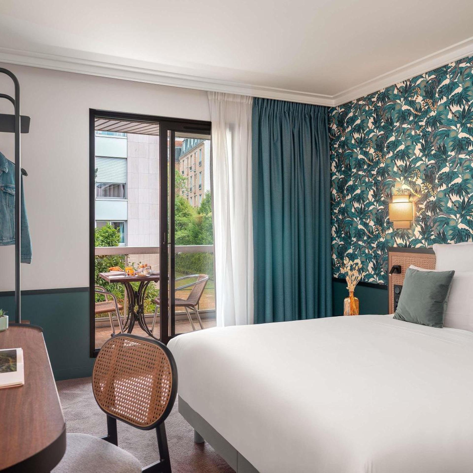غرفة بريفيليج بسرير مزدوج بإطلالة على الحديقة، Hotel Mercure Paris Boulogne Pont de Saint Cloud (Janvier 2026) 3/8