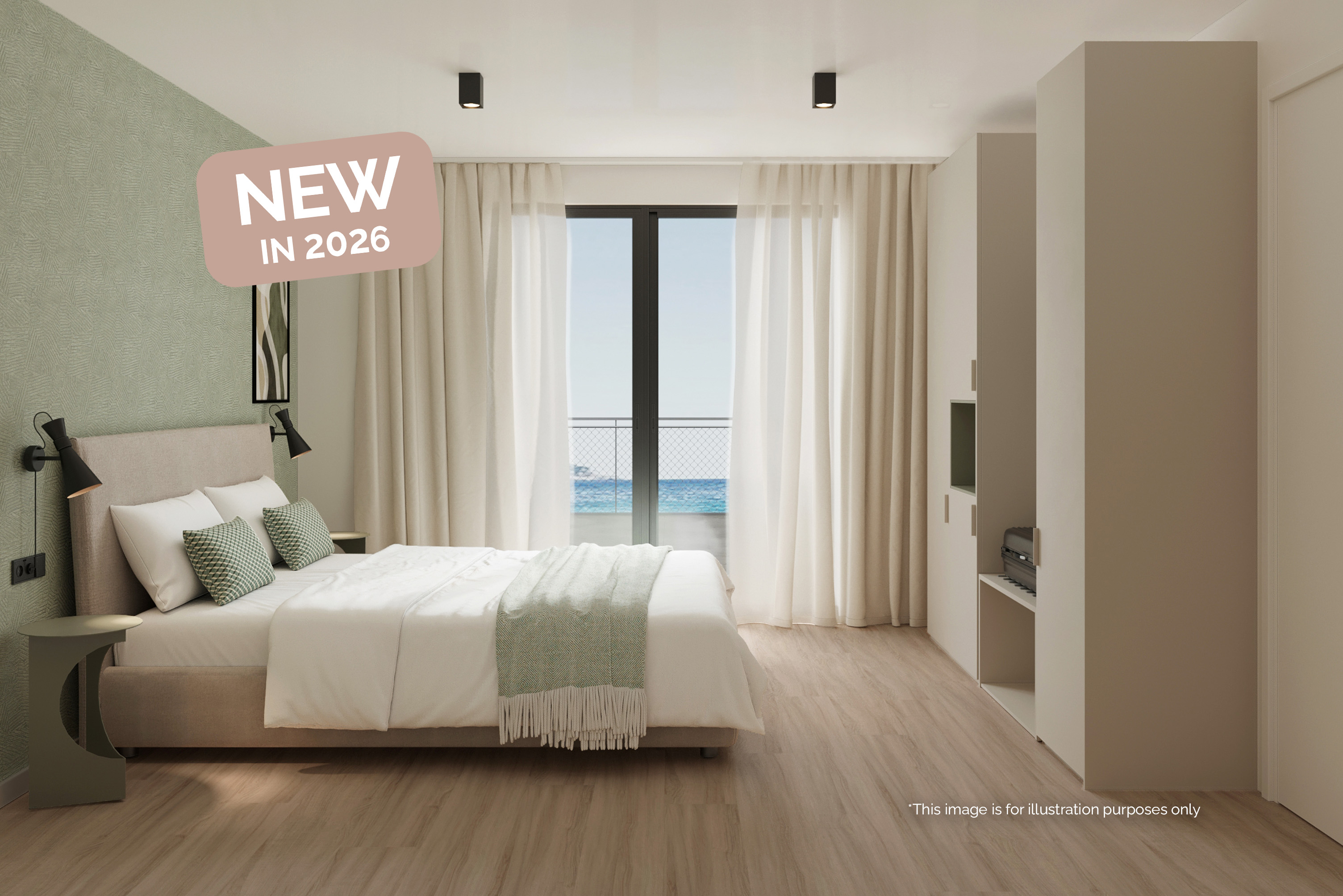 Family Apartment for 5 persons with Sea View with Balcony