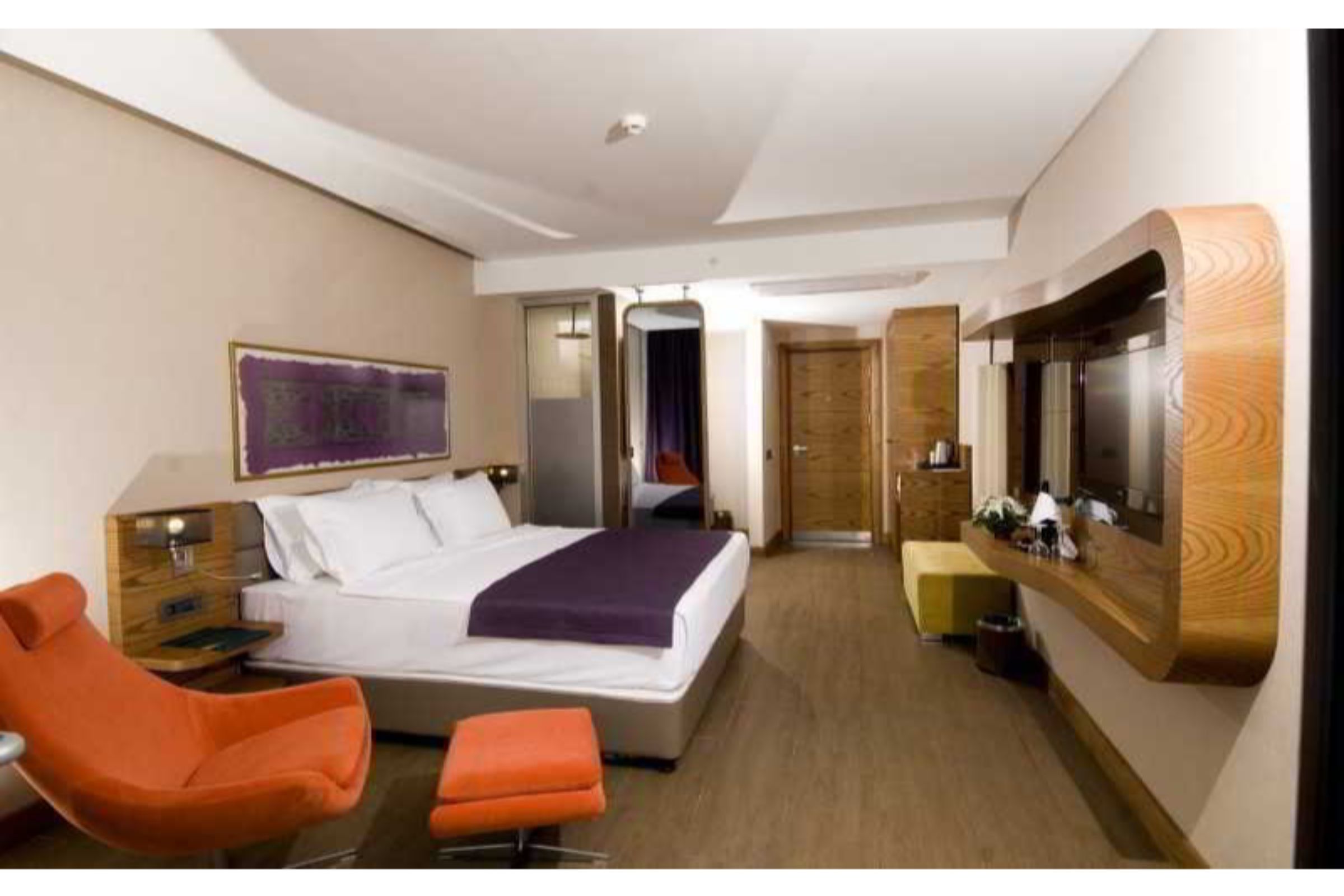 Room, Single, Double Bed, Lateral Side Sea View