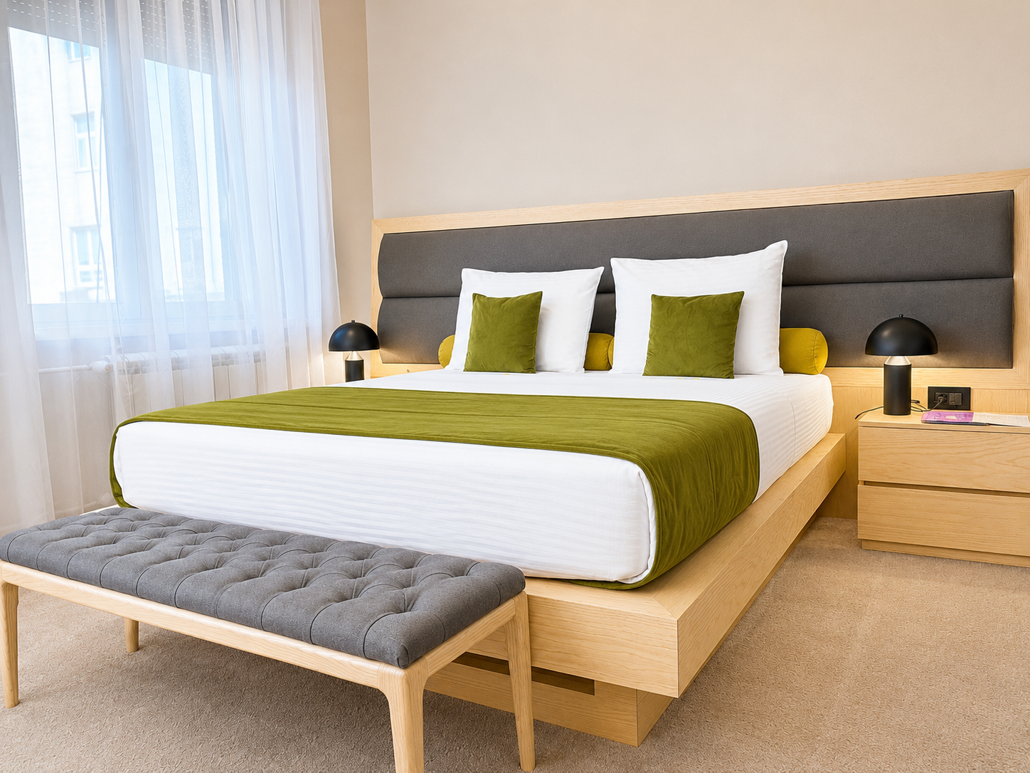 DELUXE, DOUBLE OR TWIN BED