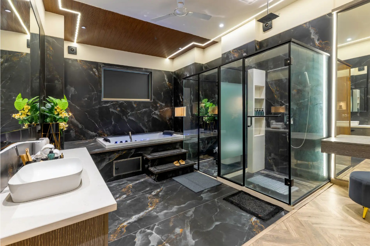 Lobby at ELIVAAS Levante Farms 5 BHK Villa With Private Pool, Bar, Garden and Gazebo, DELHI