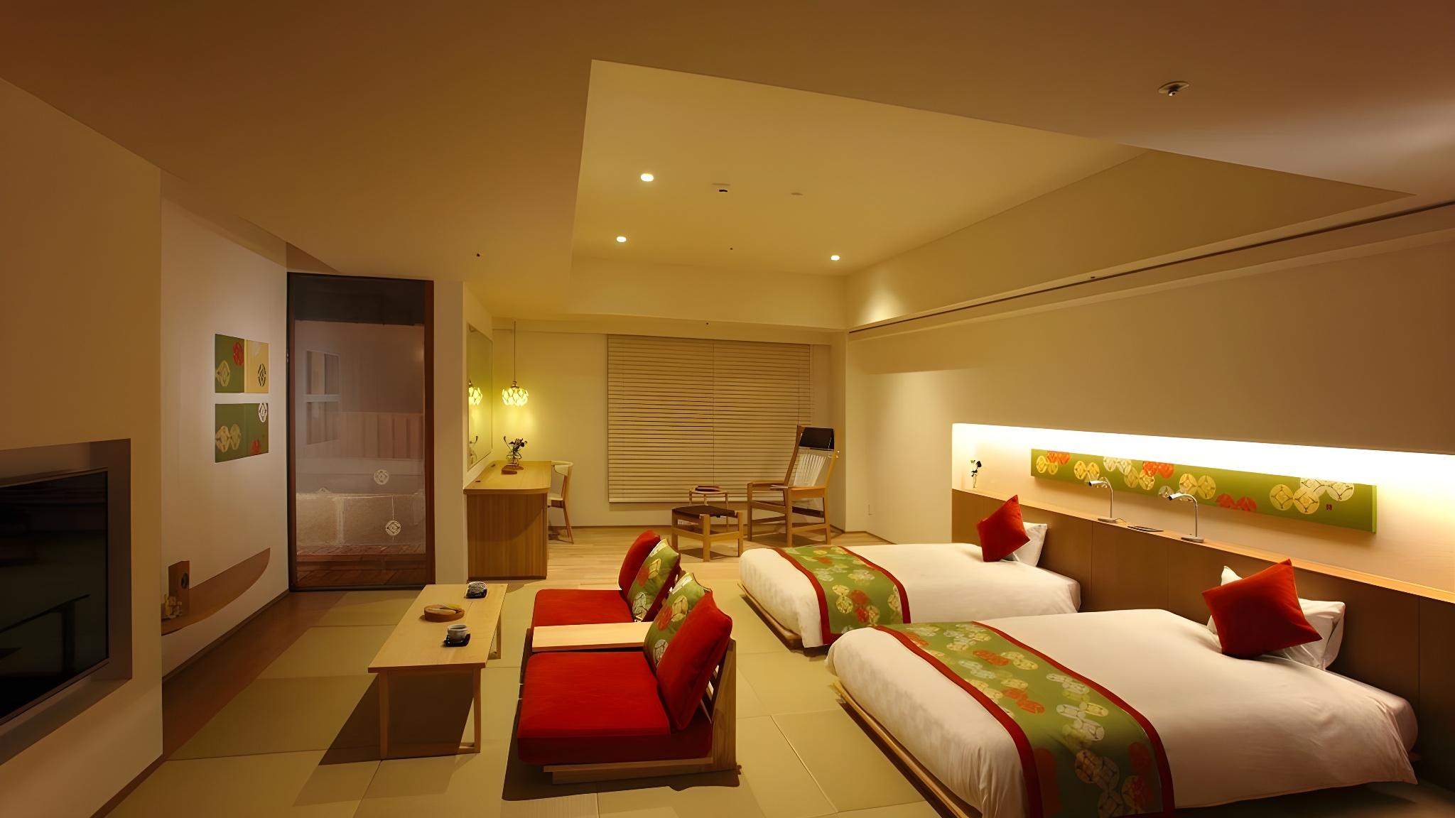 Suite, Twin Beds, Outdoor Bath