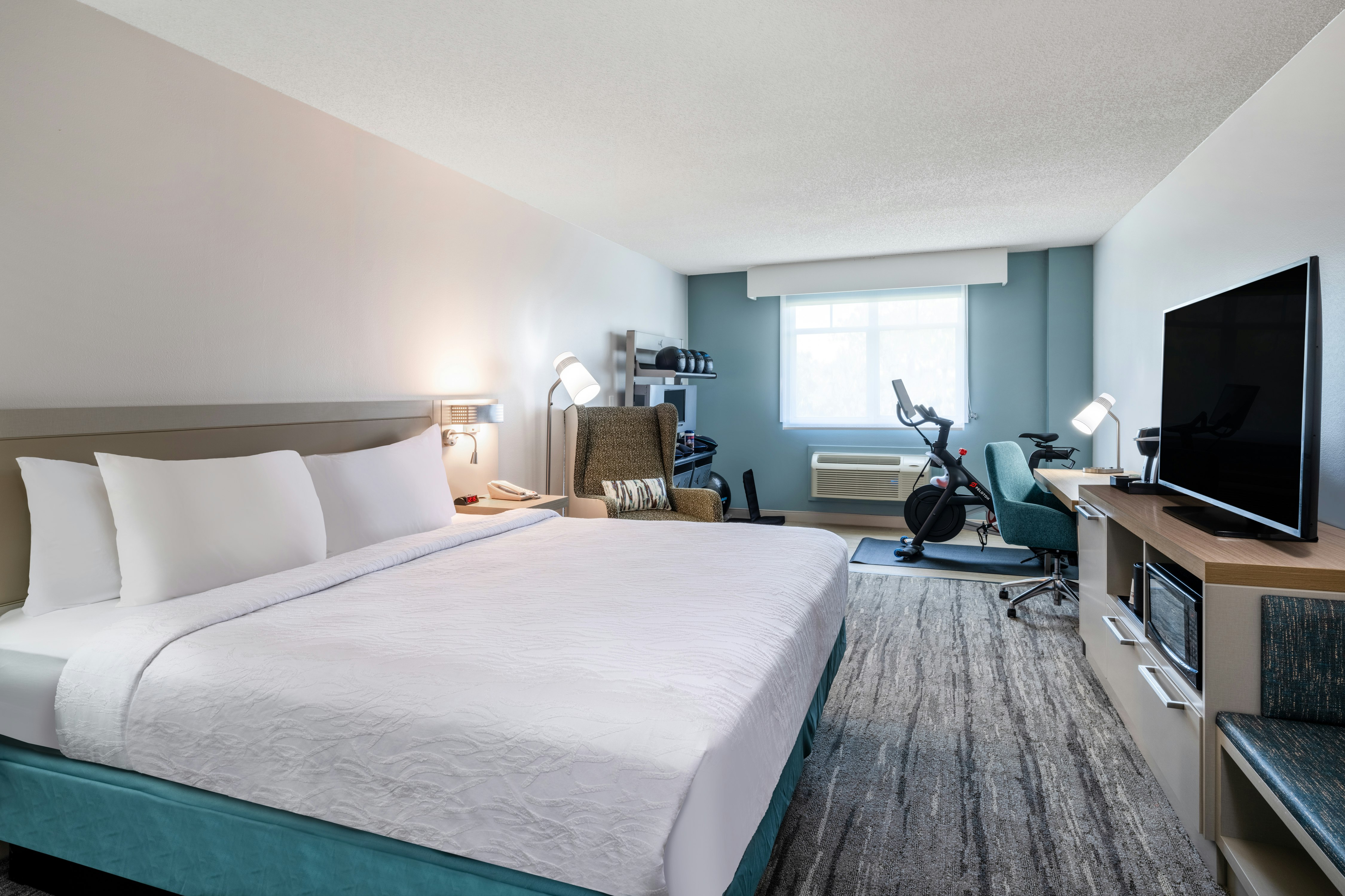 Room, King Bed, Peloton