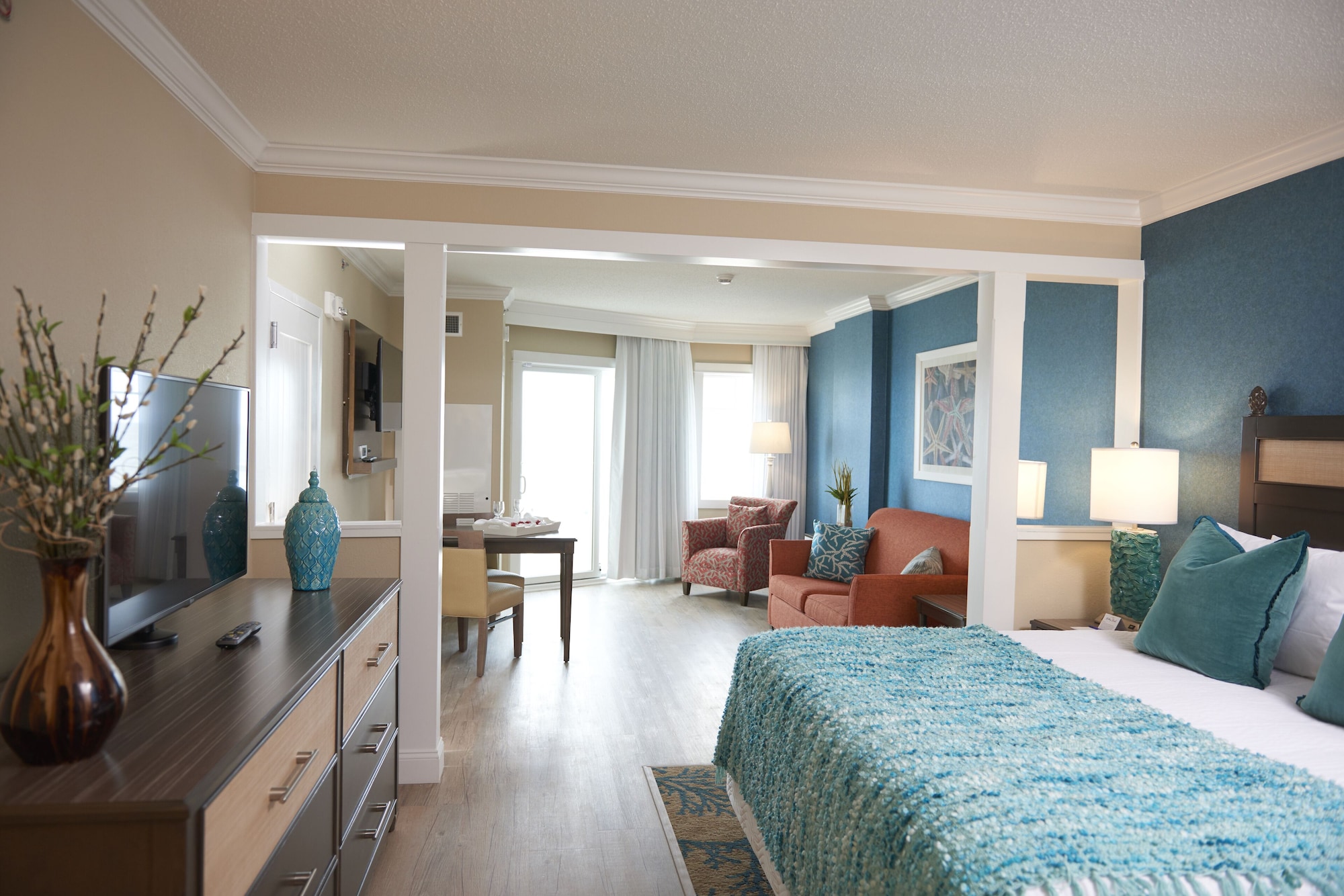 جناح استوديو بسرير كينج بشرفة مع أريكة، Bethany Beach Ocean Suites Residence Inn 2/6