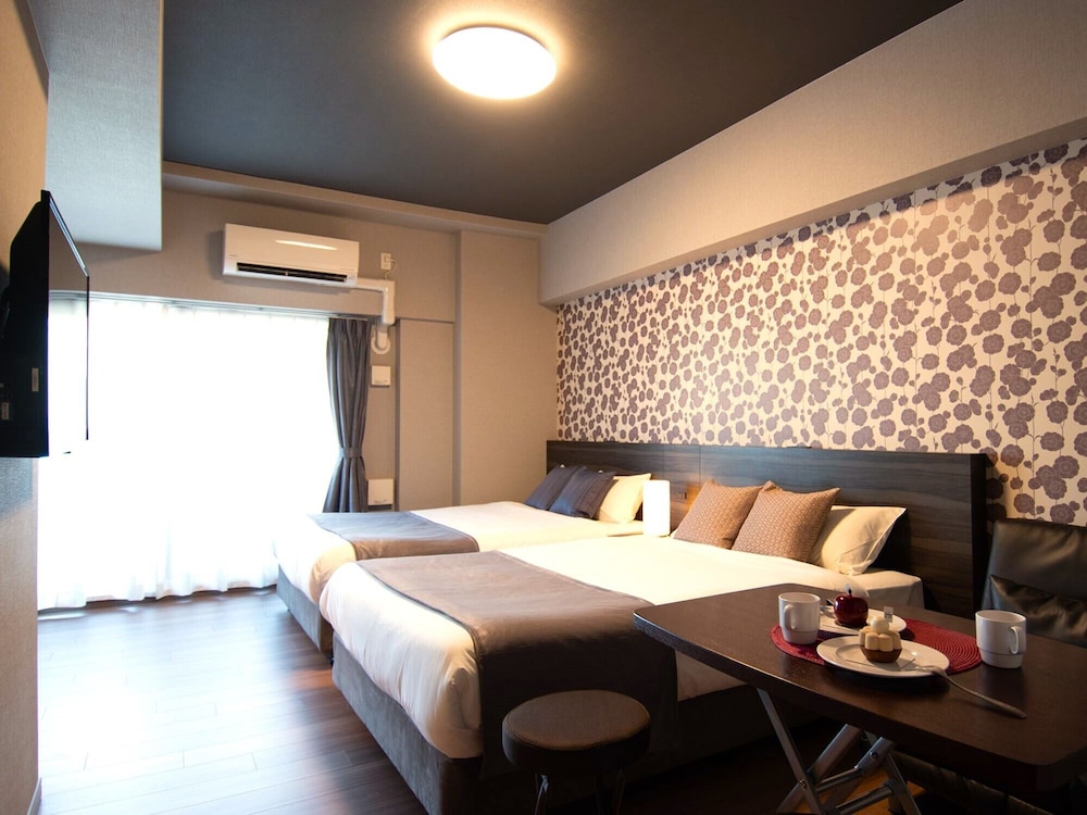 غرفة ديلوكس بسريرين مزدوجين مع أريكة، Bon Condominium Namba Ebisu 5/10