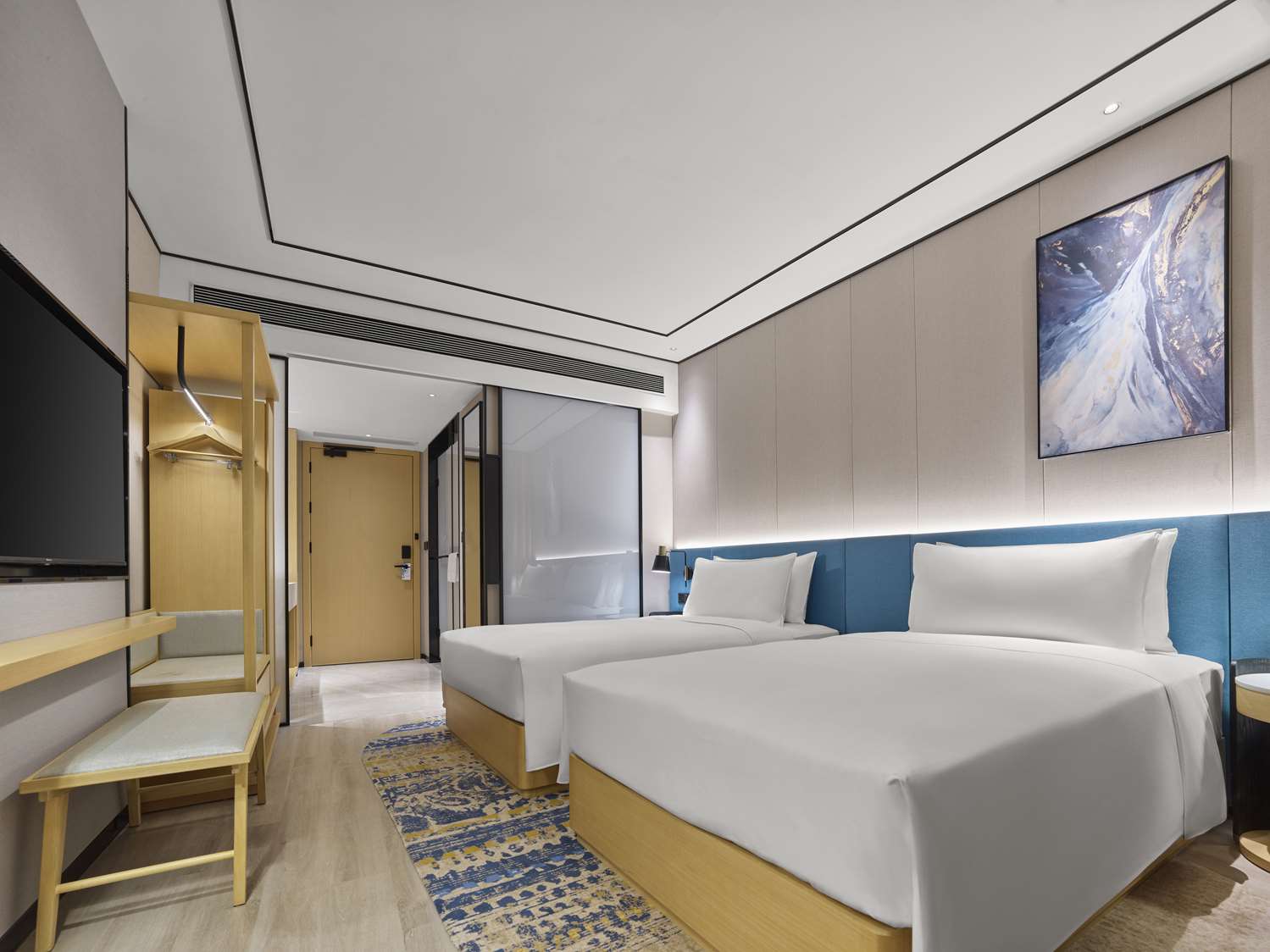 غرفة بسريرين منفصلين، Hilton Garden Inn Anshan Haicheng 2/7