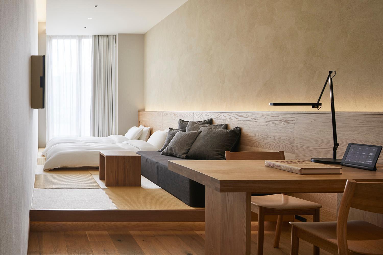 Type E, Deluxe, Twin Beds, Muji Hotel Ginza 3/4