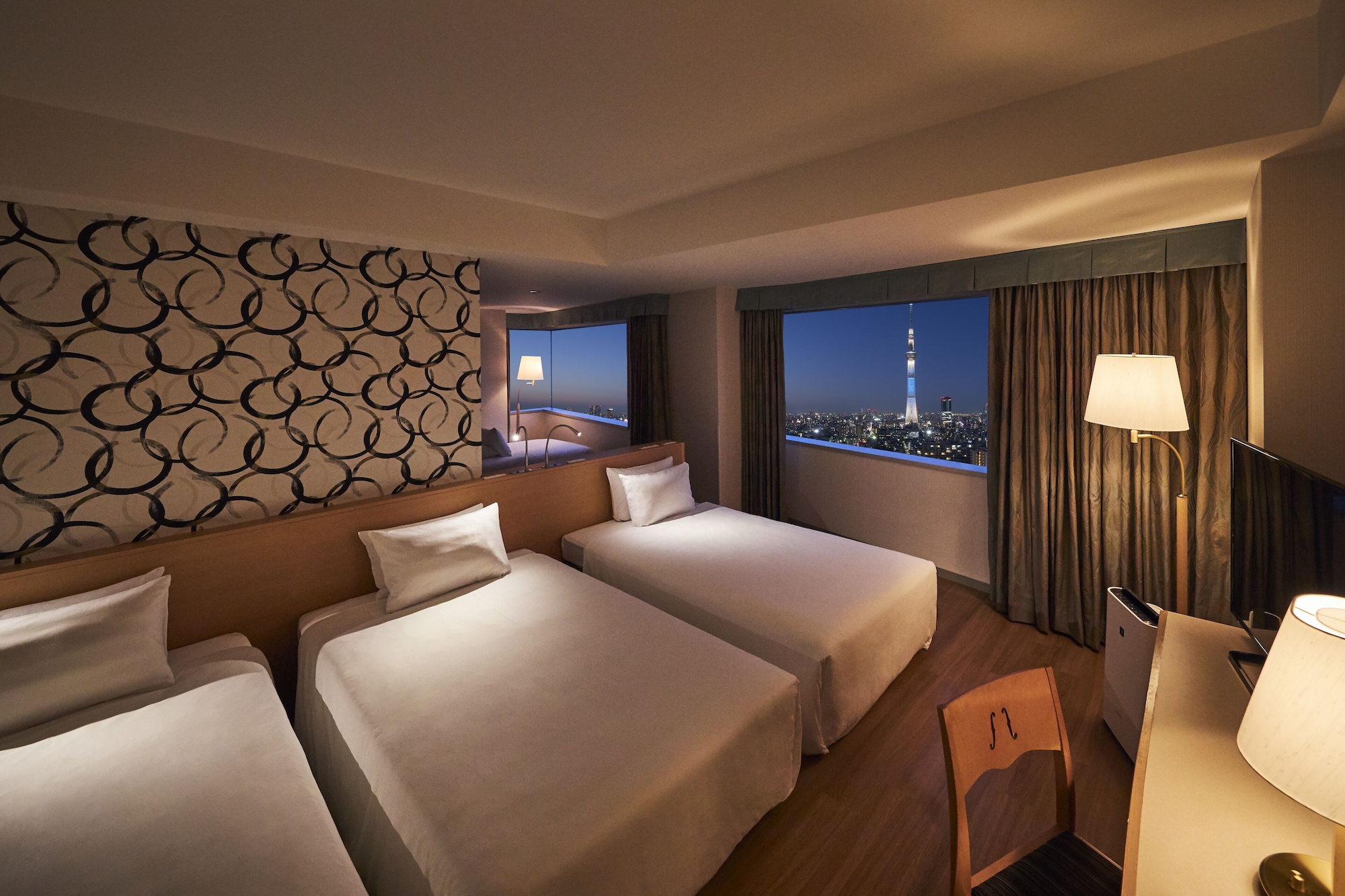 Room, Quadruple, 4 Beds, Tokyo Sky Tree View, Corner