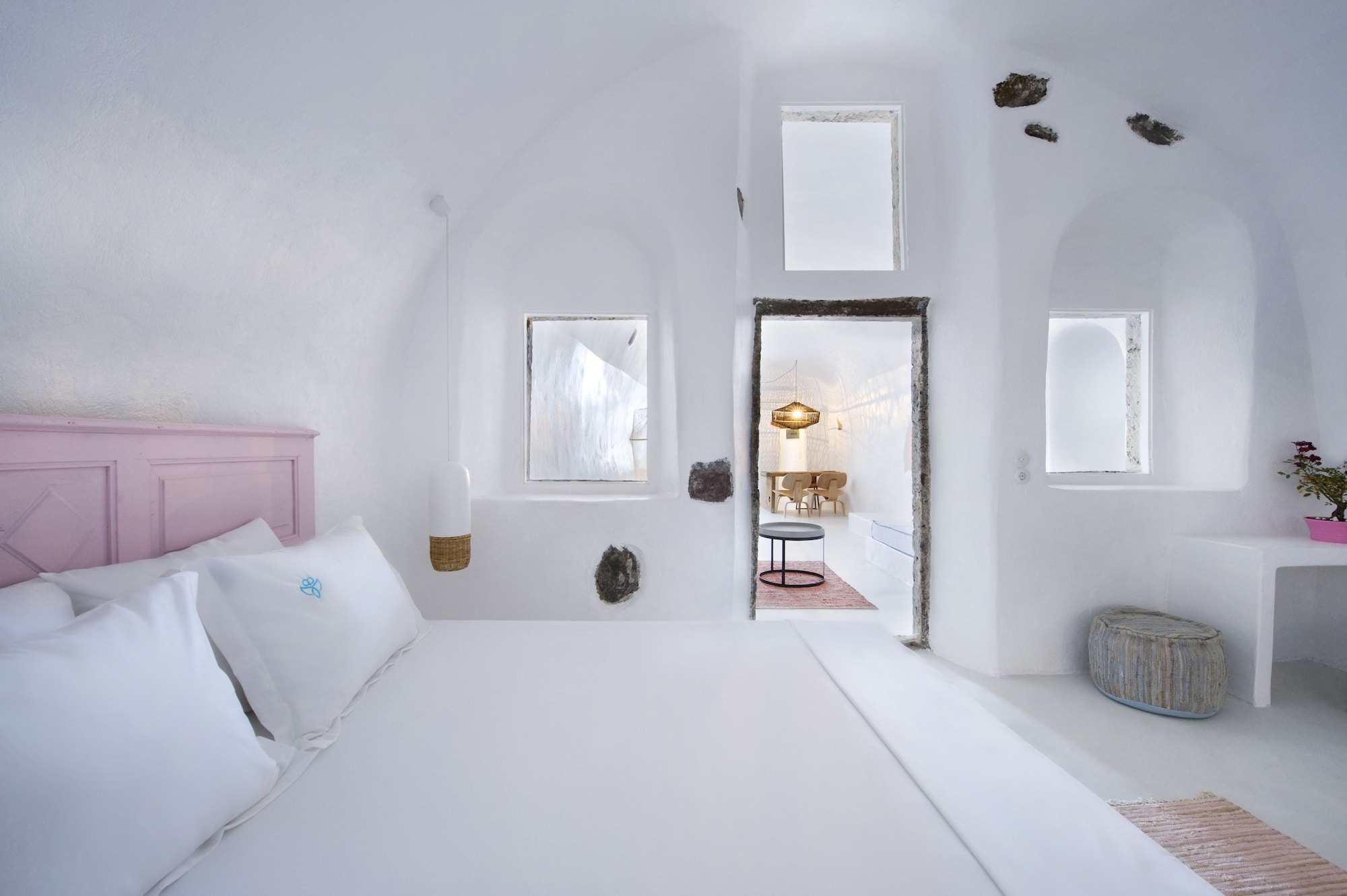 Interior, Cave, Exclusive, Suite, Queen Bed, Caldera View, Sofa, Plunge Pool