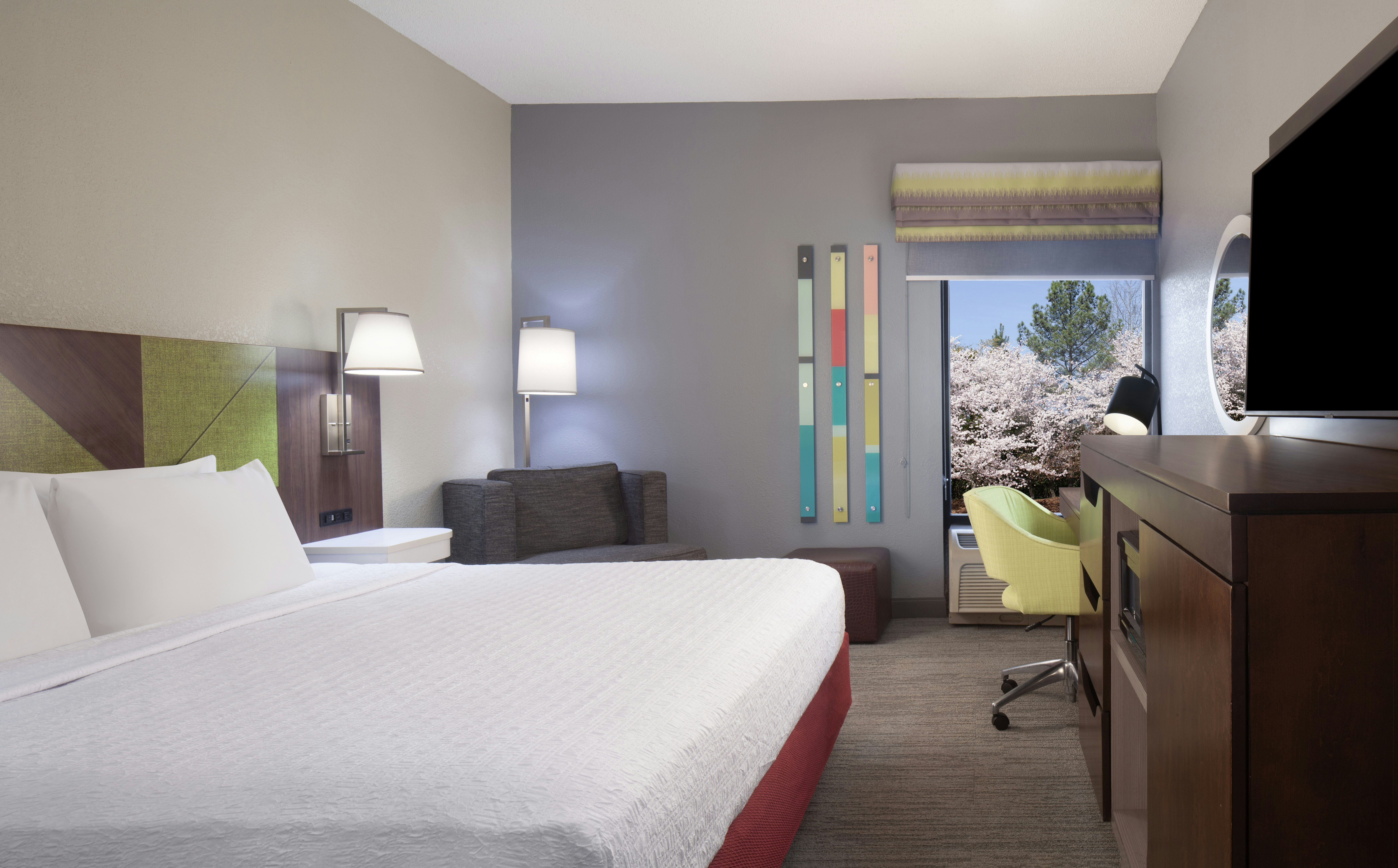 غرفة بسرير كينج لذوي الإعاقة، Hampton Inn Atlanta-Southlake 2/4