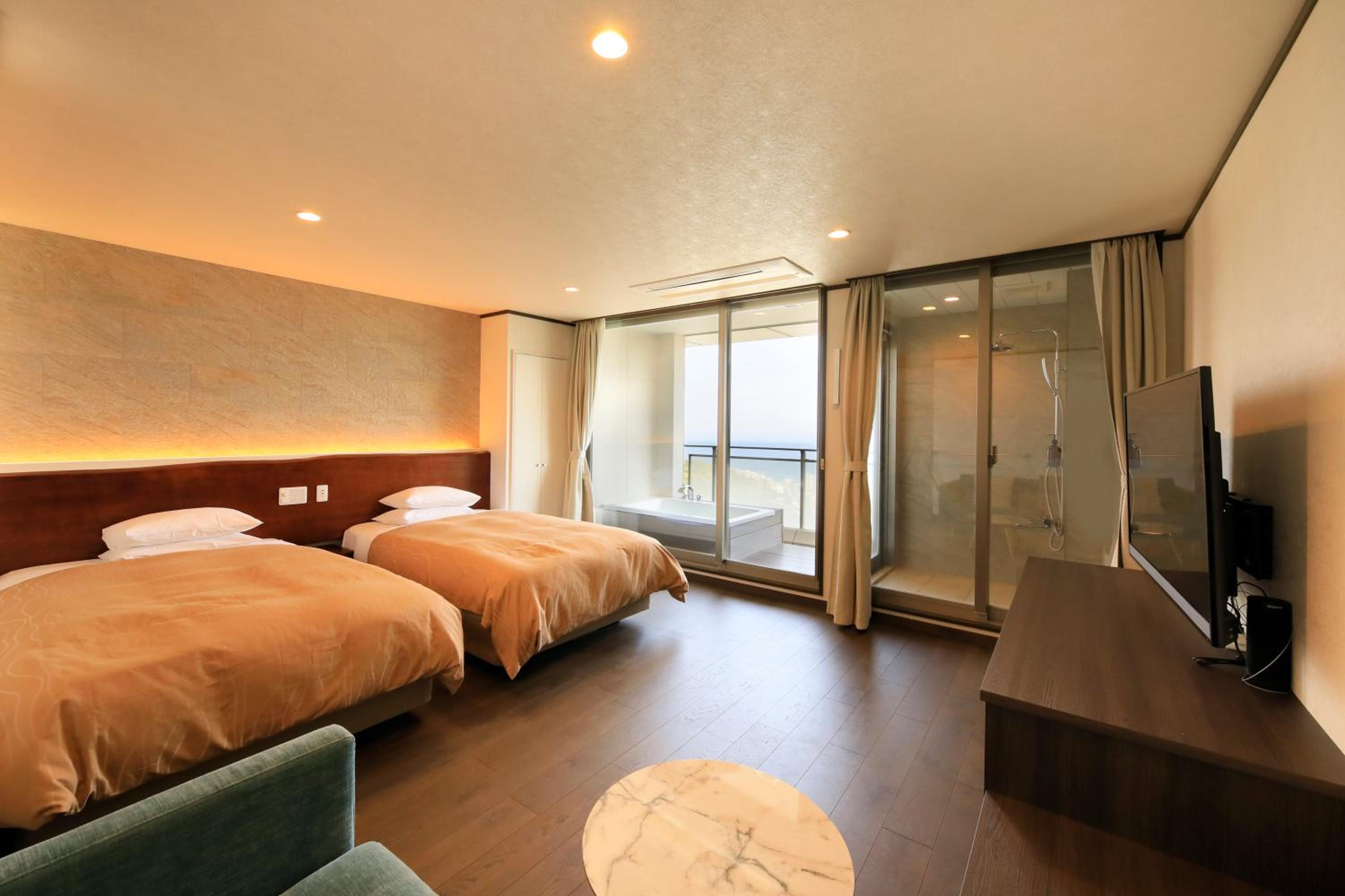Deluxe, Twin Beds, Sea View, Outdoor Bath