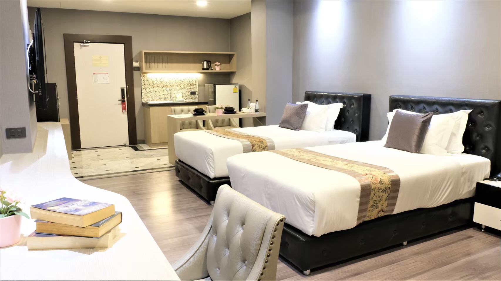 استوديو ديلوكس بسريرين، KTK Pattaya Hotel and Residence 2/3