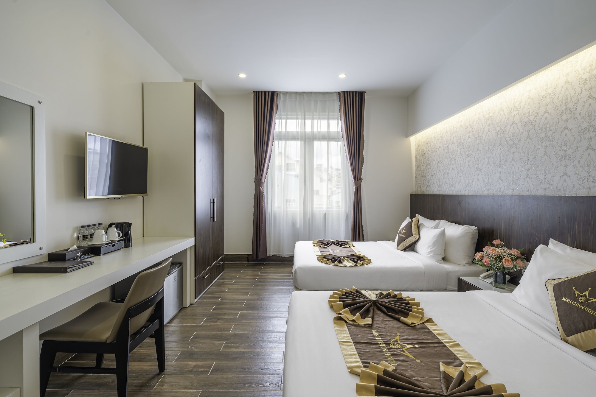 غرفة عائلية بسريرين كوين، Minh Chien Hotel 5/9