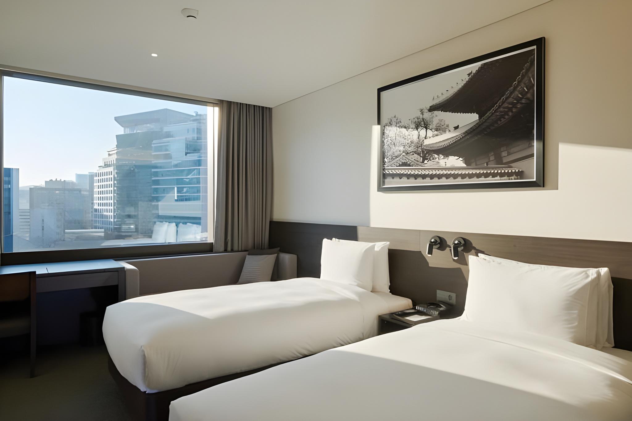 Exclusive, Deluxe, Twin Beds, Temple View, Bathtub, High Floor