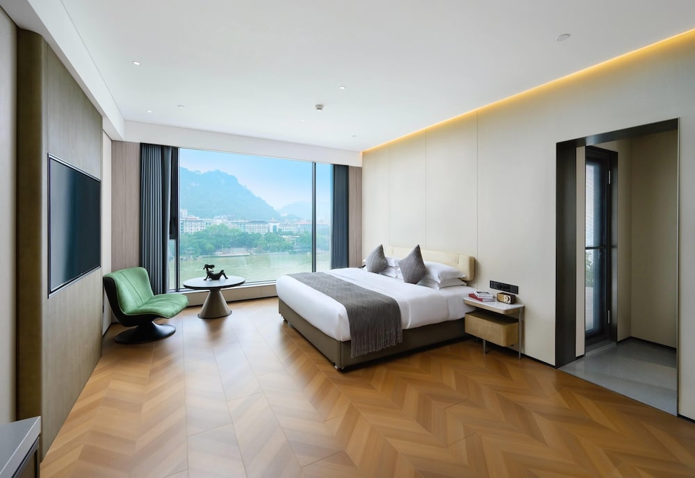 Sunset, King Bed, River View, Balcony