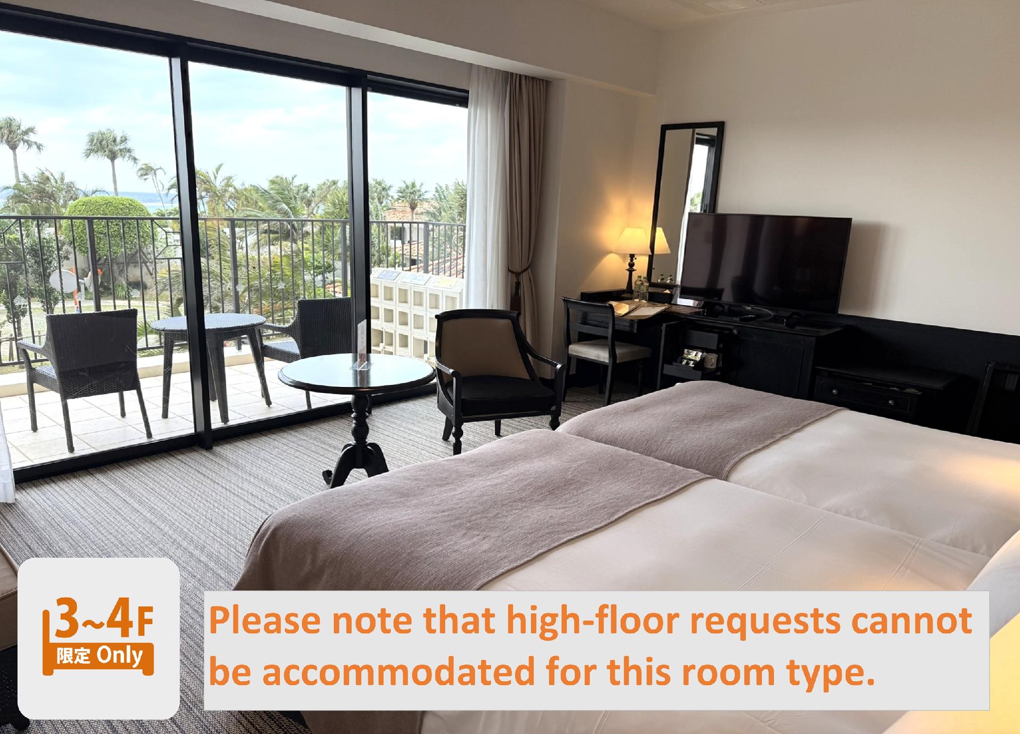 Semi Room, Superior, 2 Semi Double Beds, Partial Ocean View, High Floor