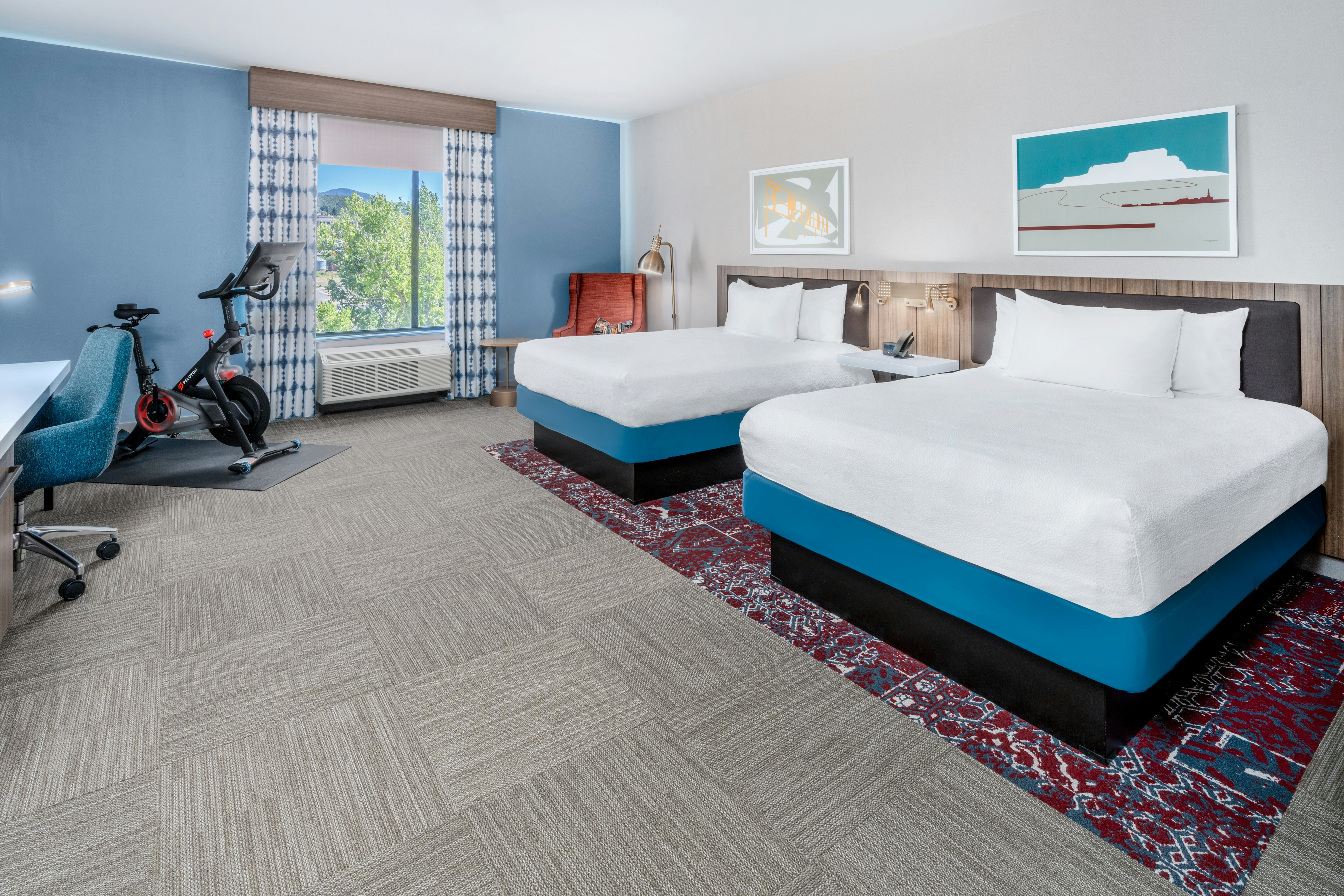 Room, 2 Queen Beds, Peloton