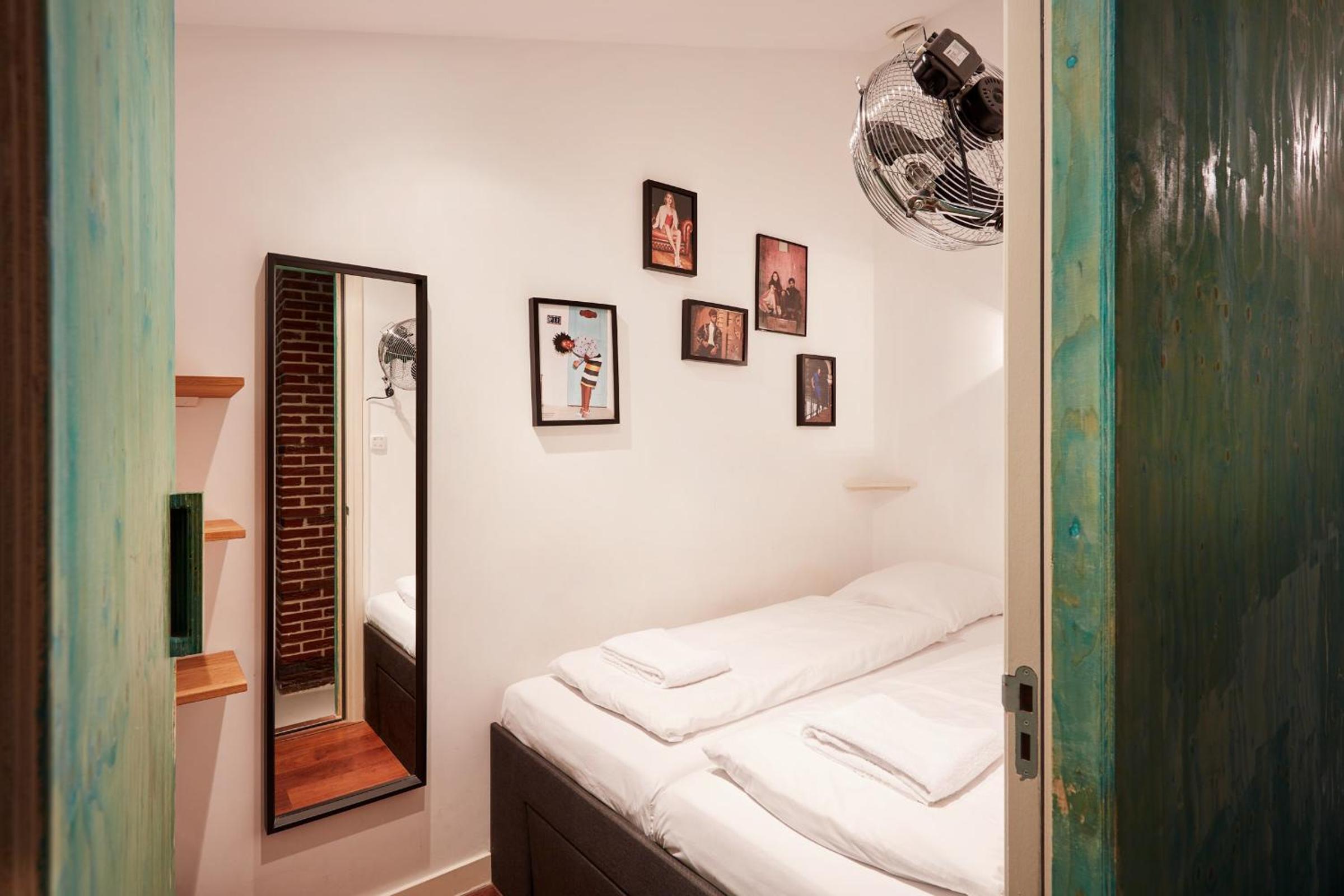 Downstairs, Twin Beds, Shared Bathroom