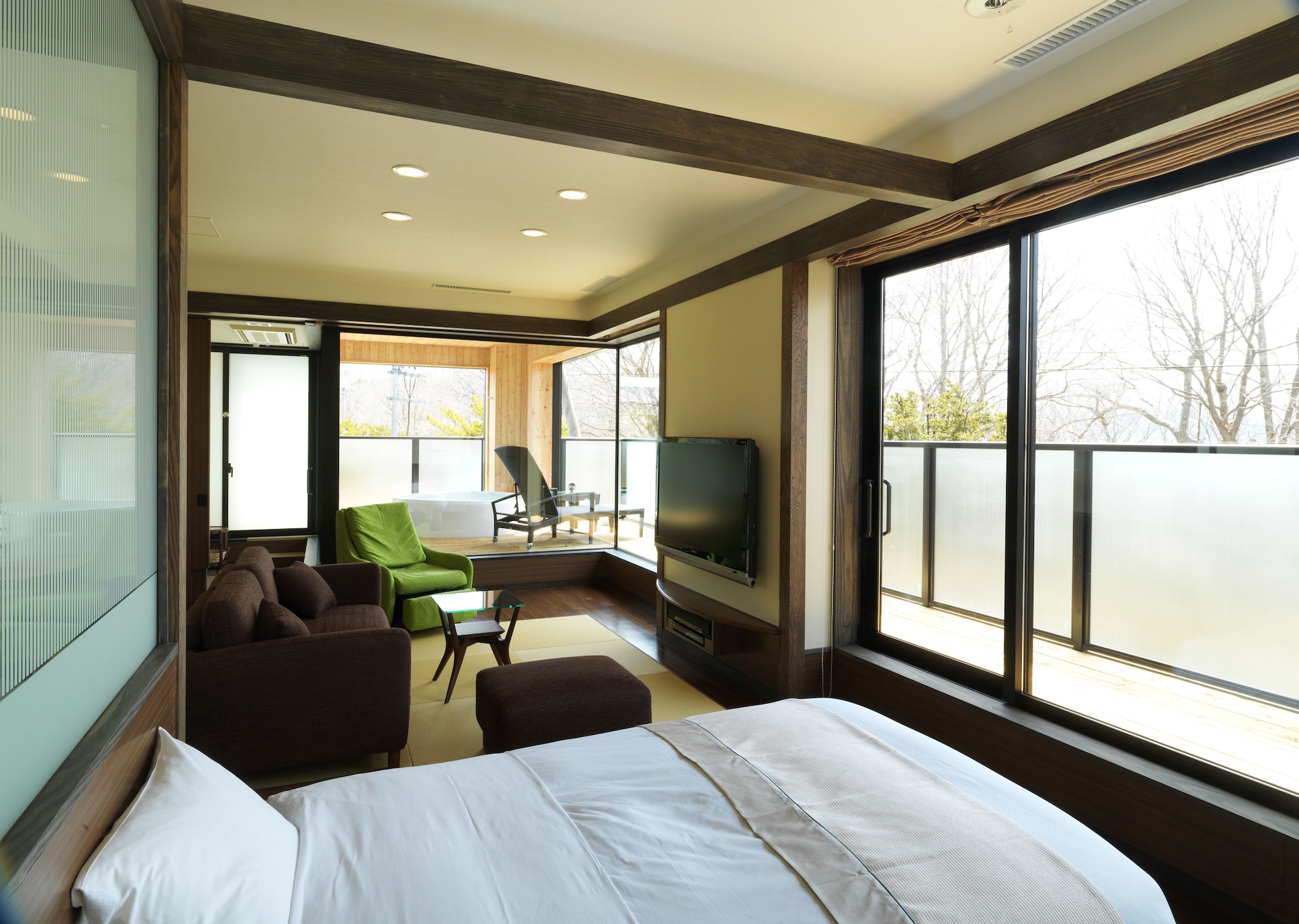 Junior Suite, Twin Beds, 2 Futon Beds, Outdoor Bath