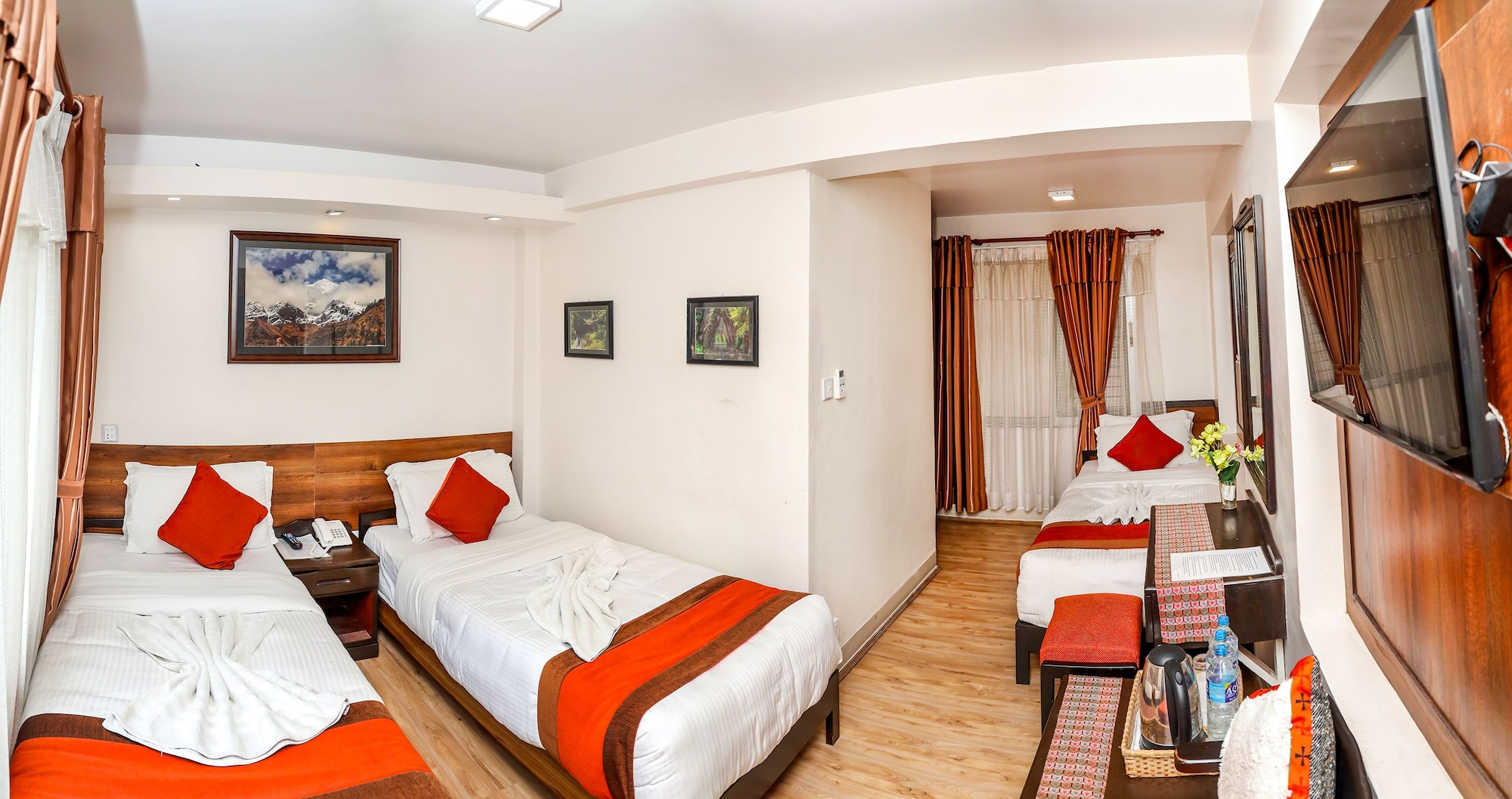 Family, 1 Double and 1 Single Bed, Hill View