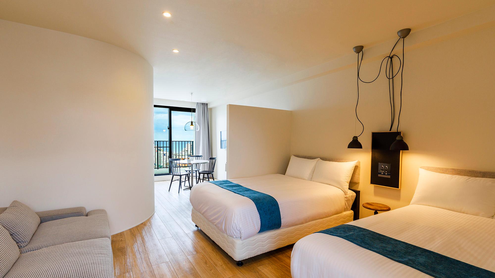 Designer, Modern, Ocean, Twin Beds, Ocean View, Night View