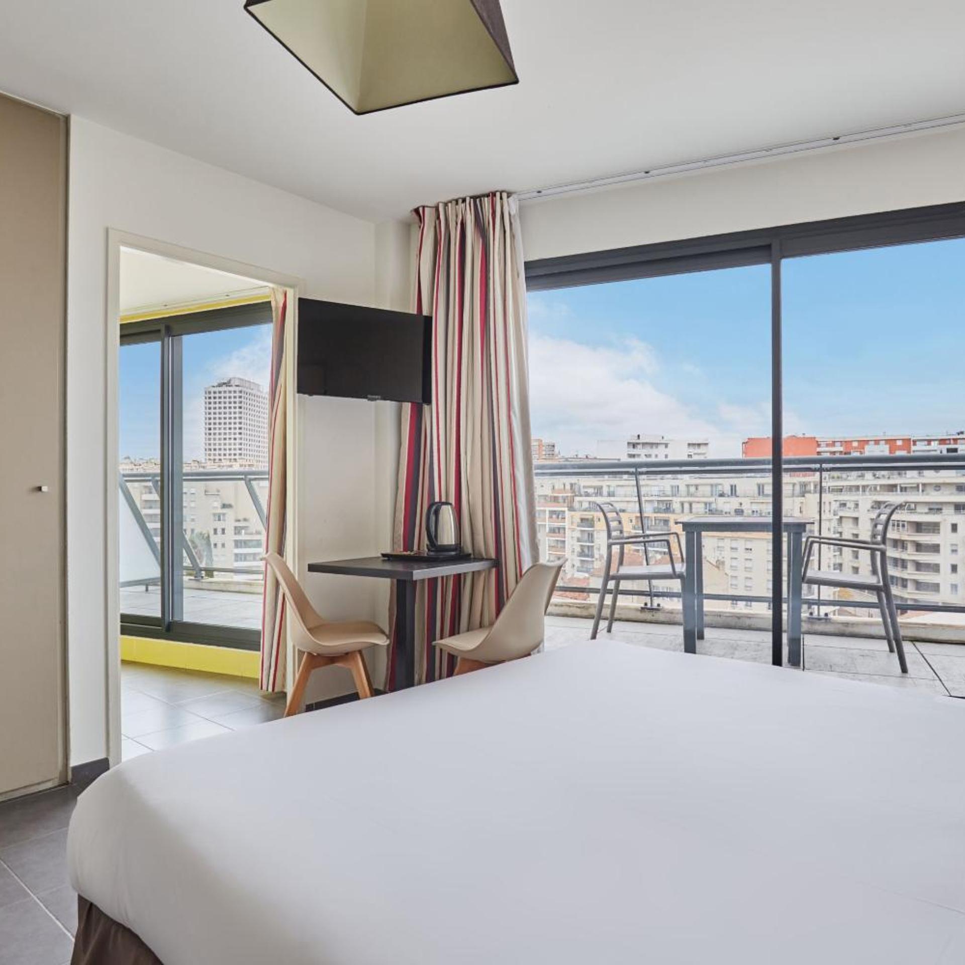 استوديو بشرفة، Appart hotel Odalys City Marseille Centre Parc Chanot Velodrome 4/10